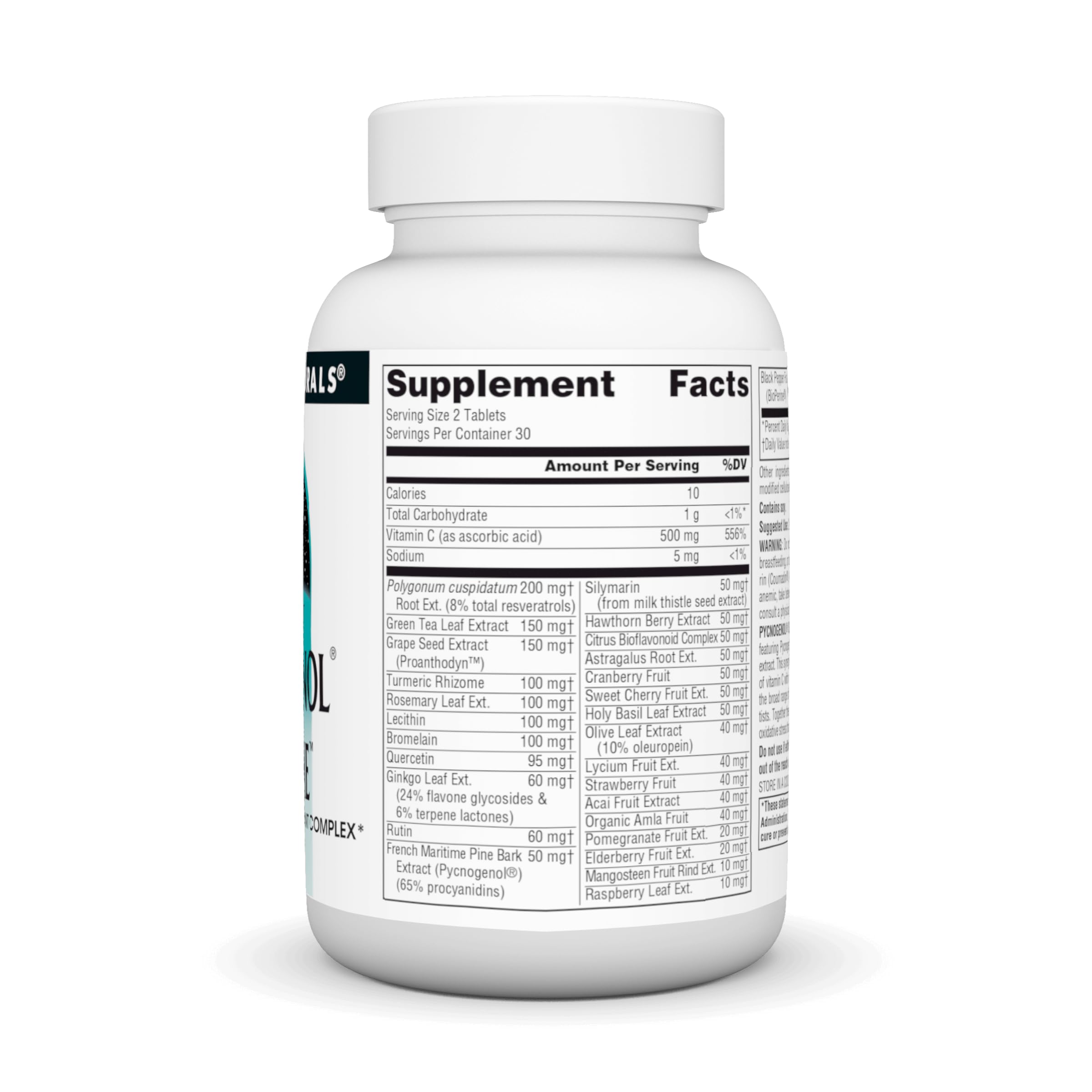 Source Naturals Pycnogenol 68g side view