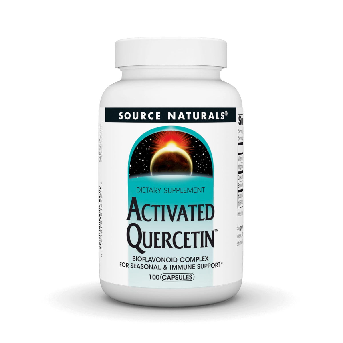 Source Naturals Quercetin Seasonal Support Supplement front view