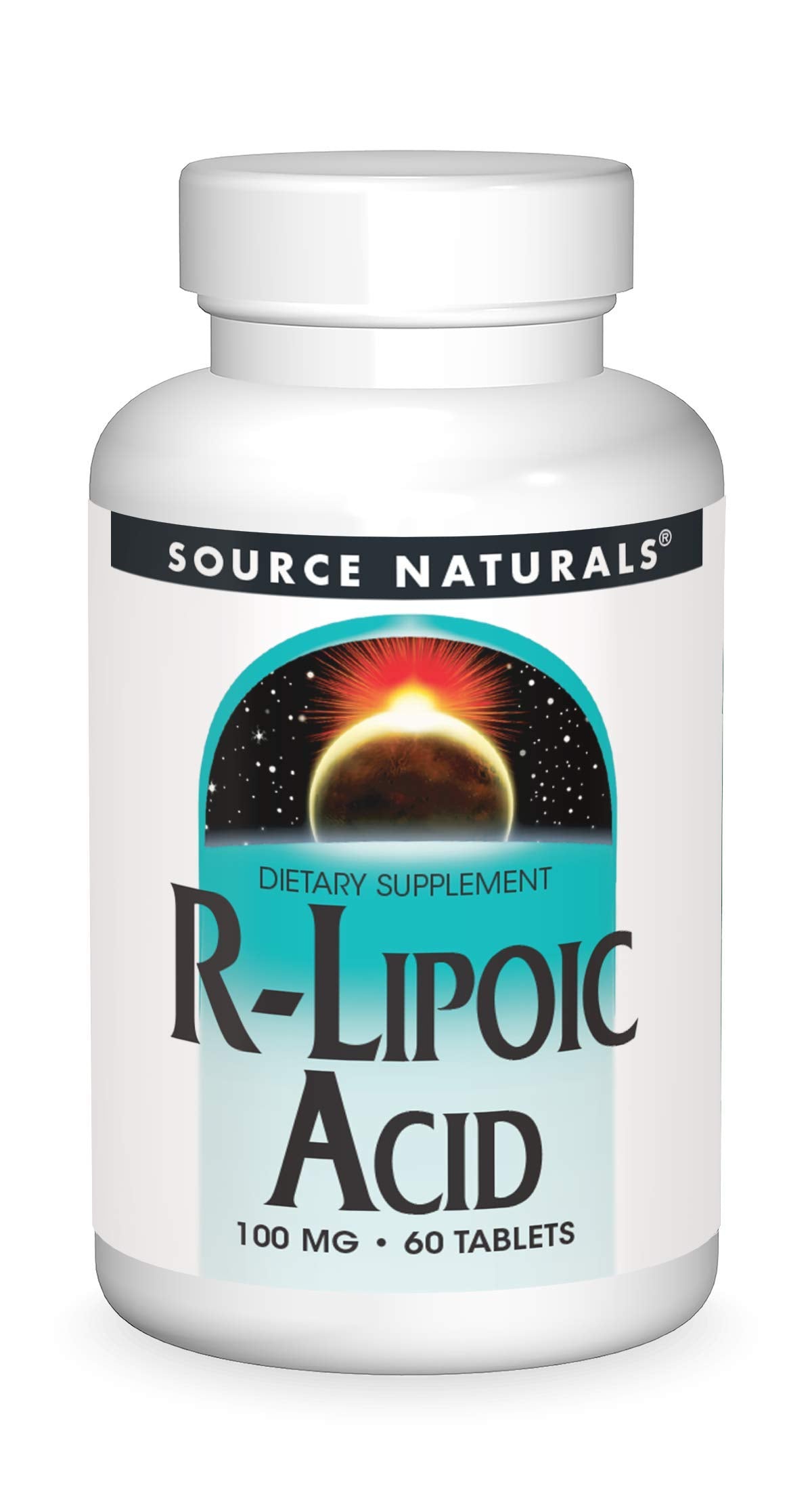 Source Naturals R-Lipoic Acid 60 Tablets front view