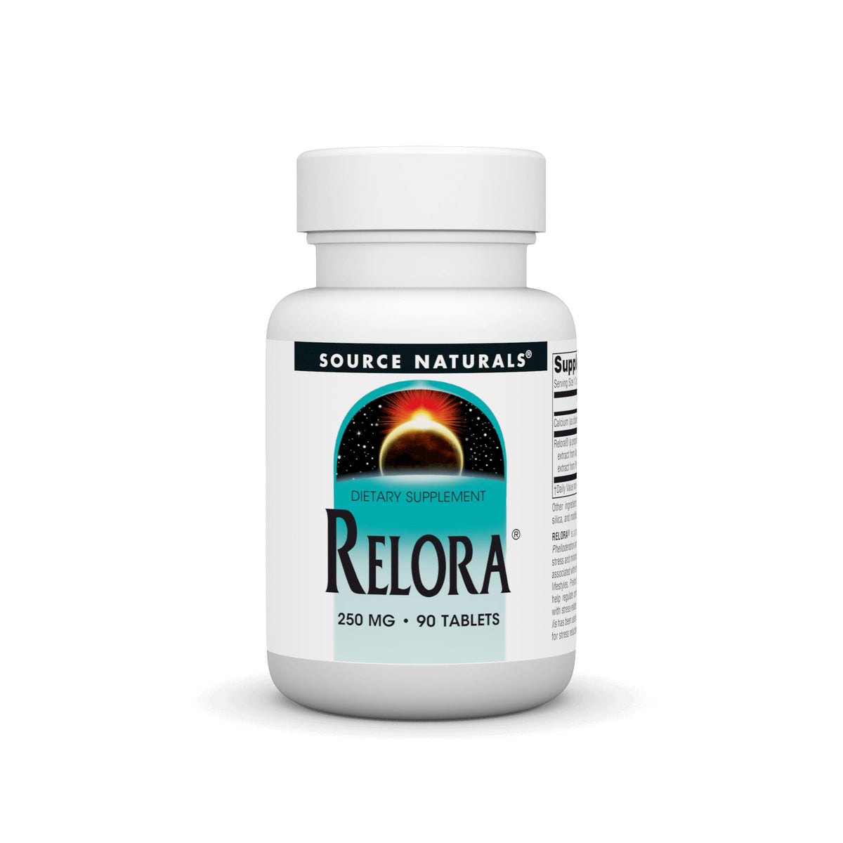 Source Naturals Relora blended vitamin supplement 250mg tablet front view