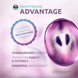 Source Naturals Resveratrol Supplement on a wooden table