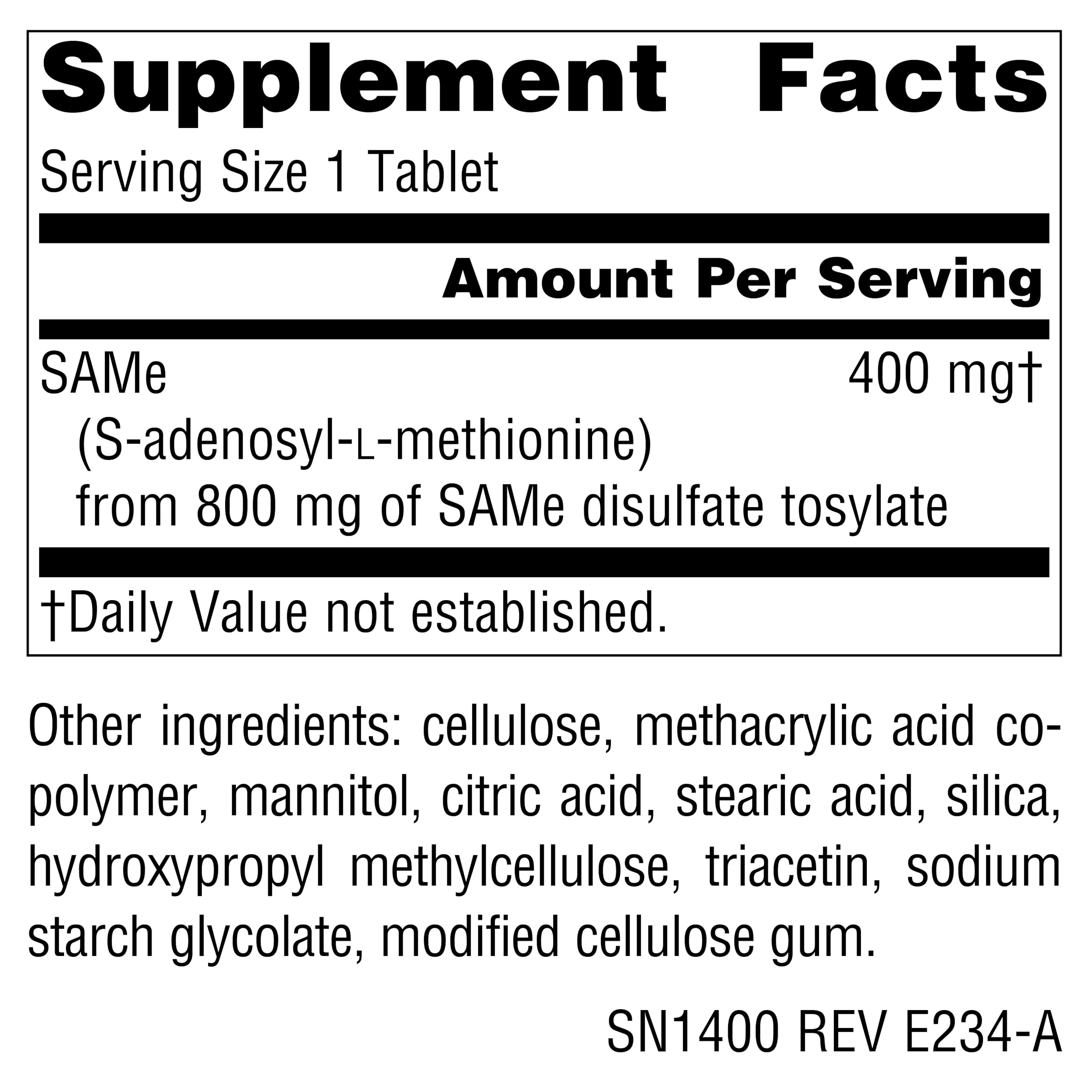 Source Naturals SAMe Tablets blister pack