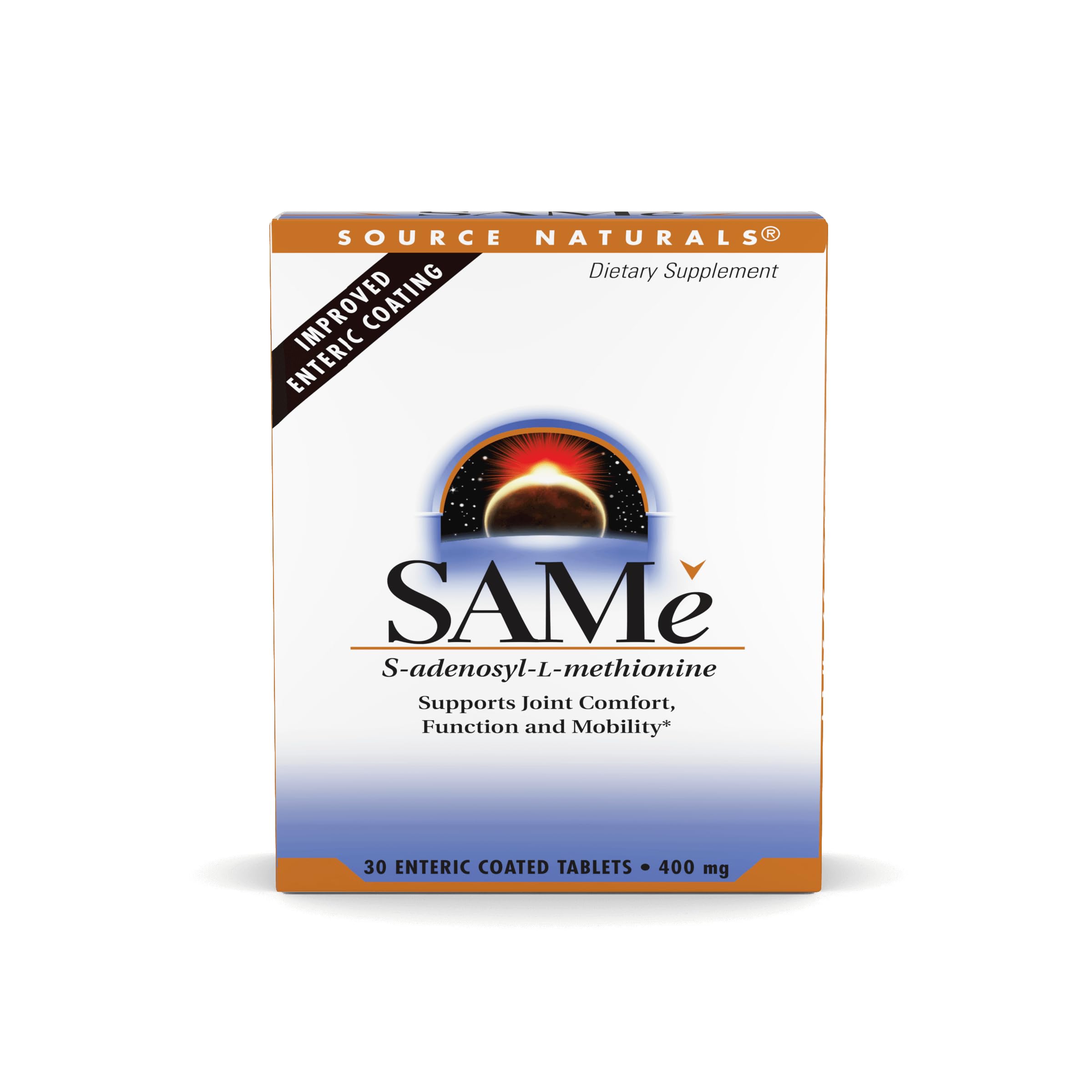 Source Naturals SAMe Tablets front view packaging
