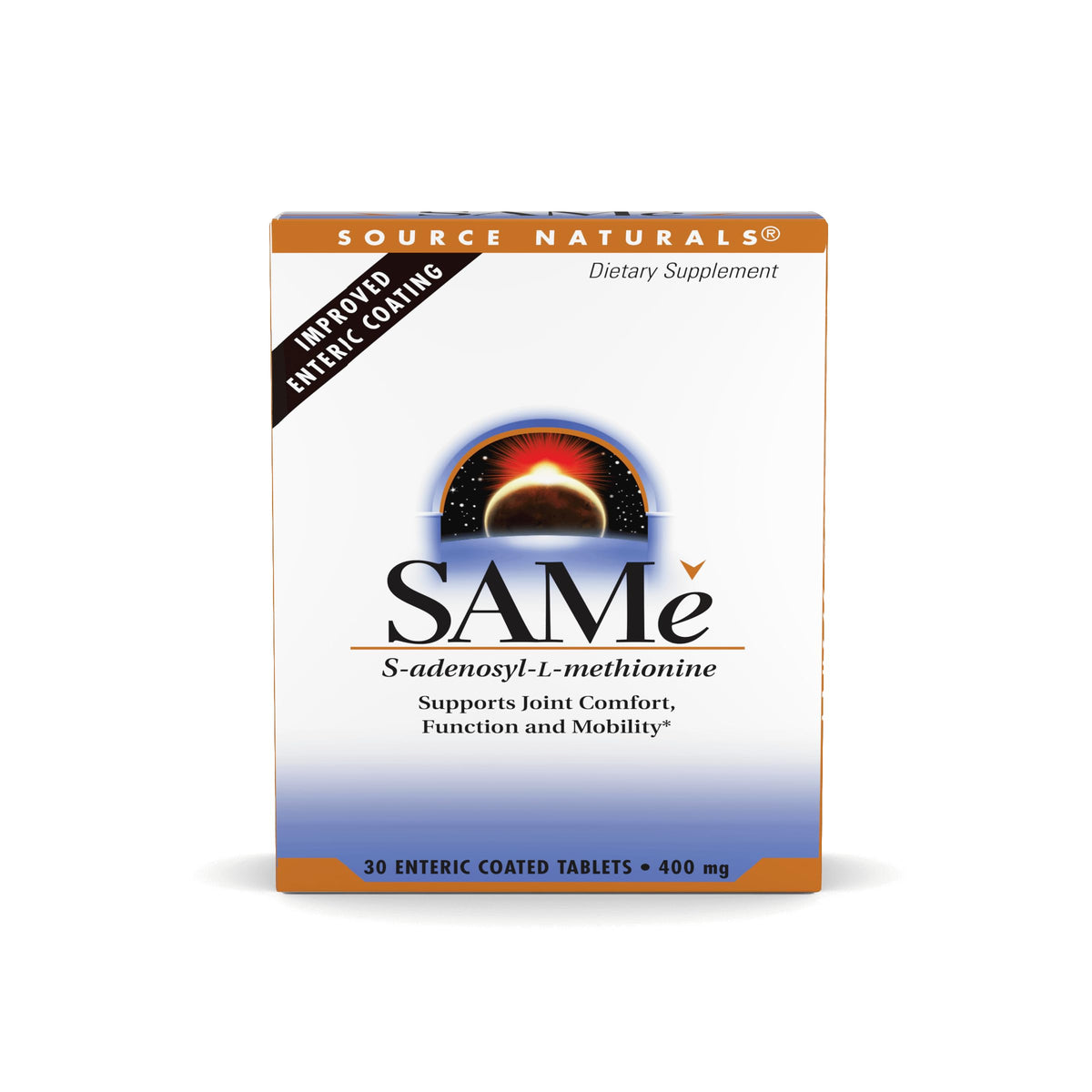 Source Naturals SAMe Tablets front view packaging
