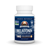 Source Naturals Sleep Science Melatonin 1mg 200 Vegan Lozenges front view