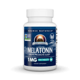 Source Naturals Sleep Science Melatonin 1mg 300 Vegan Tablets front view