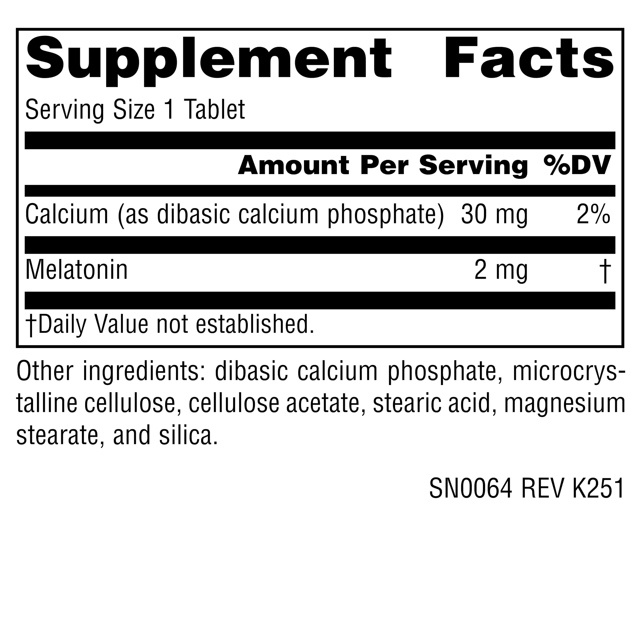 Source Naturals Sleep Science Melatonin 240 count bottle side view