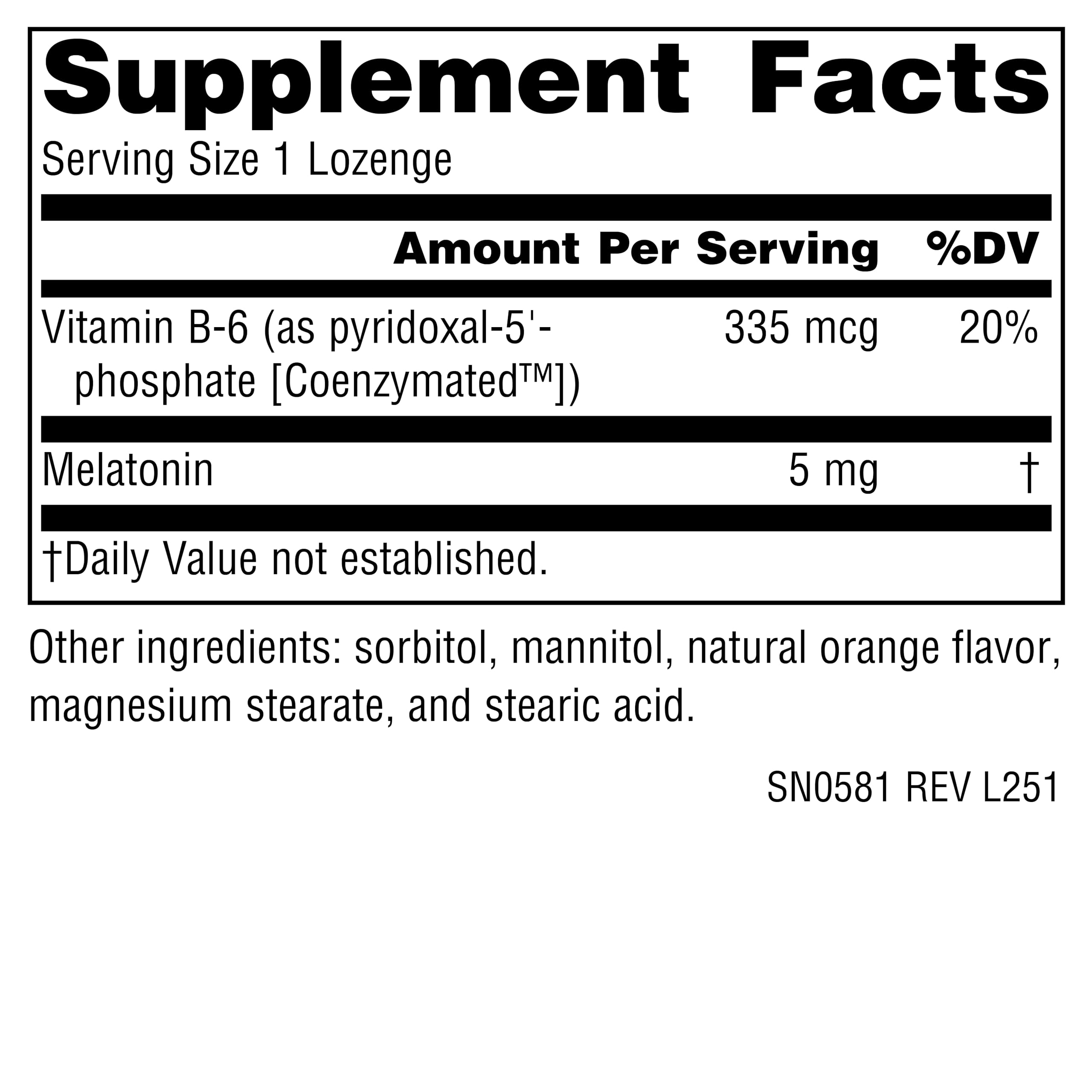 Source Naturals Sleep Science Melatonin 5 mg 200 Vegan Lozenges packaging