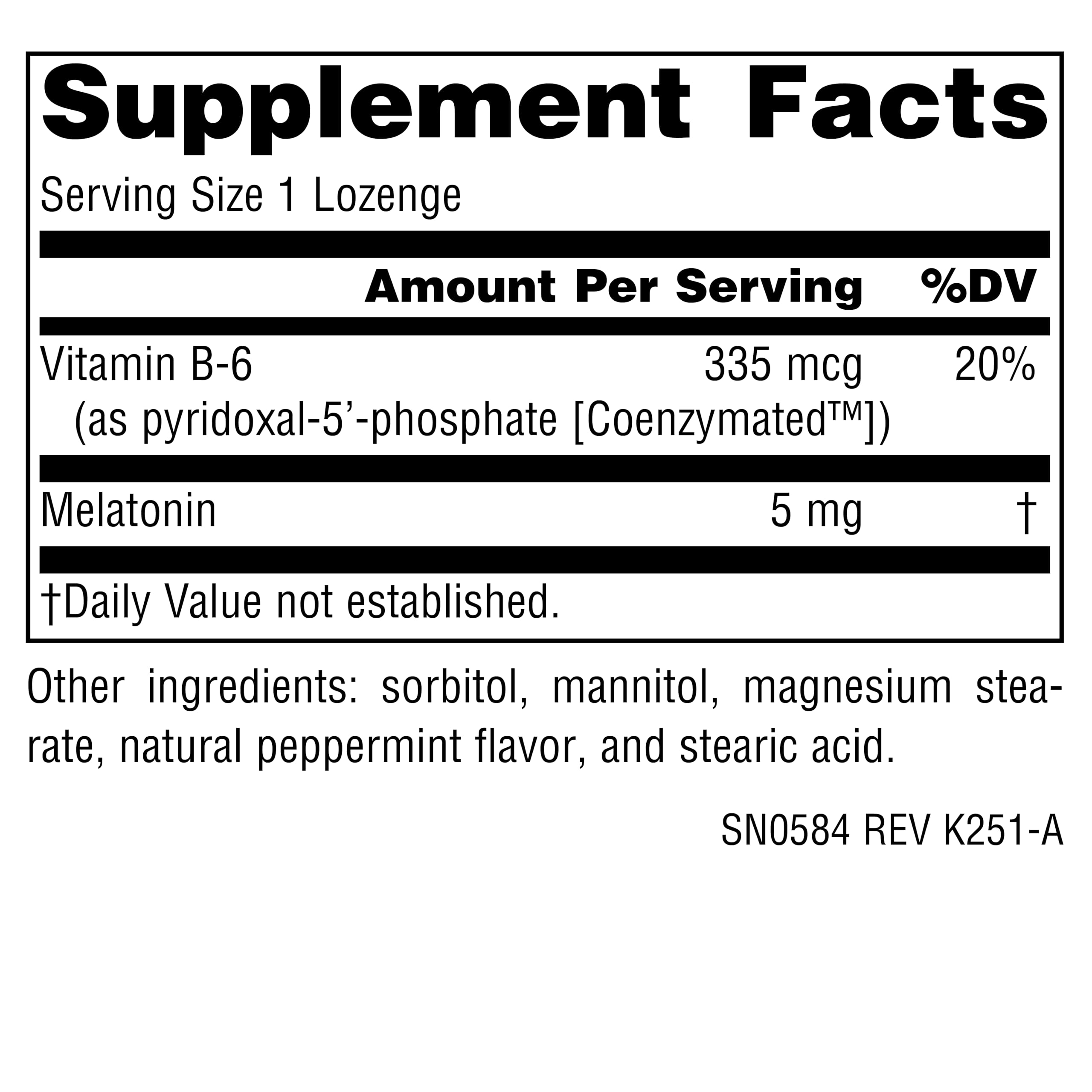 Source Naturals Sleep Science Melatonin 5 mg lozenges packaging