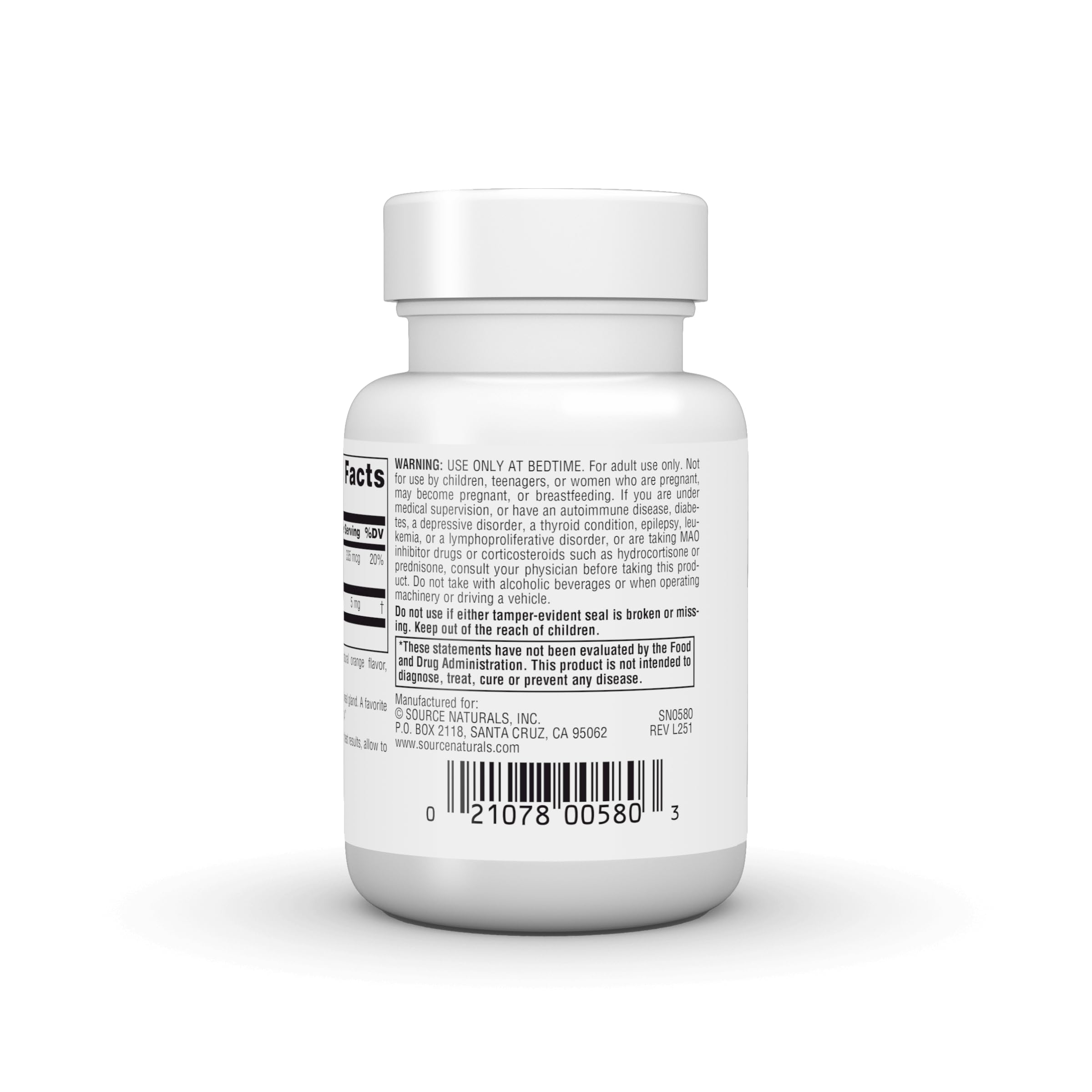Source Naturals Sleep Science Melatonin 5mg lozenges close-up