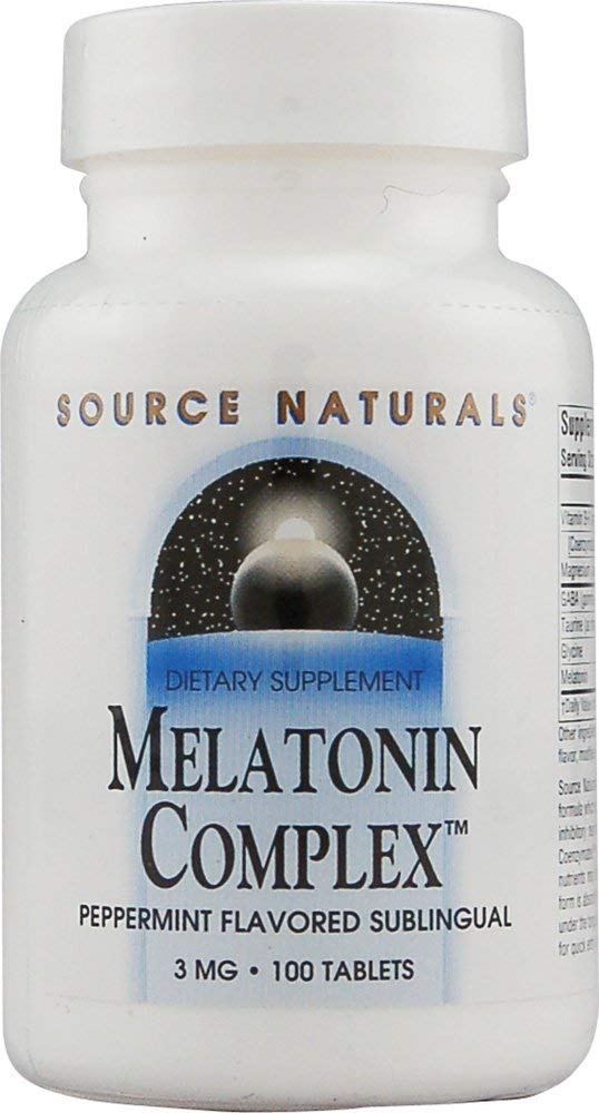 Source Naturals Sleep Science Melatonin Complex 100 lozenges front view