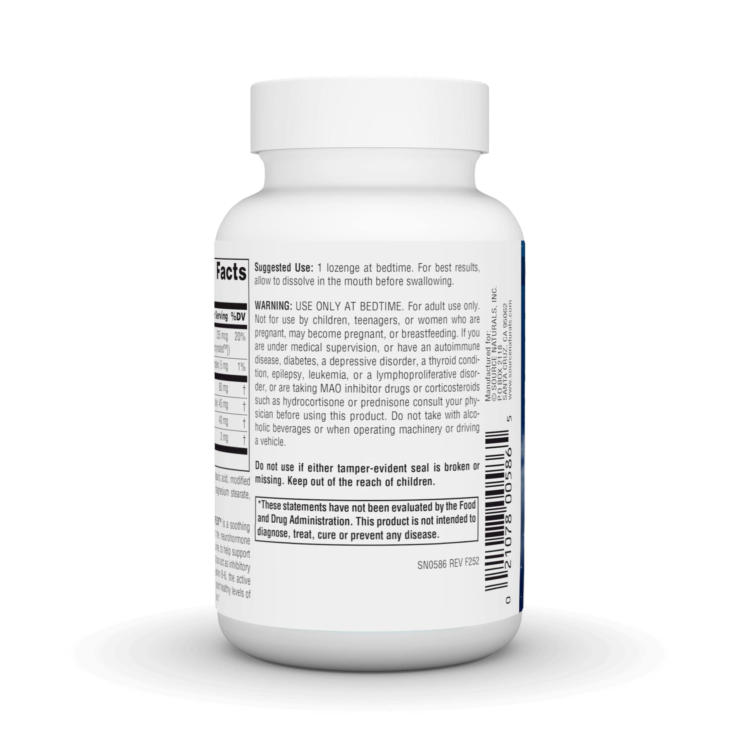 Source Naturals Sleep Science Melatonin Complex 3 mg Lozenges side view