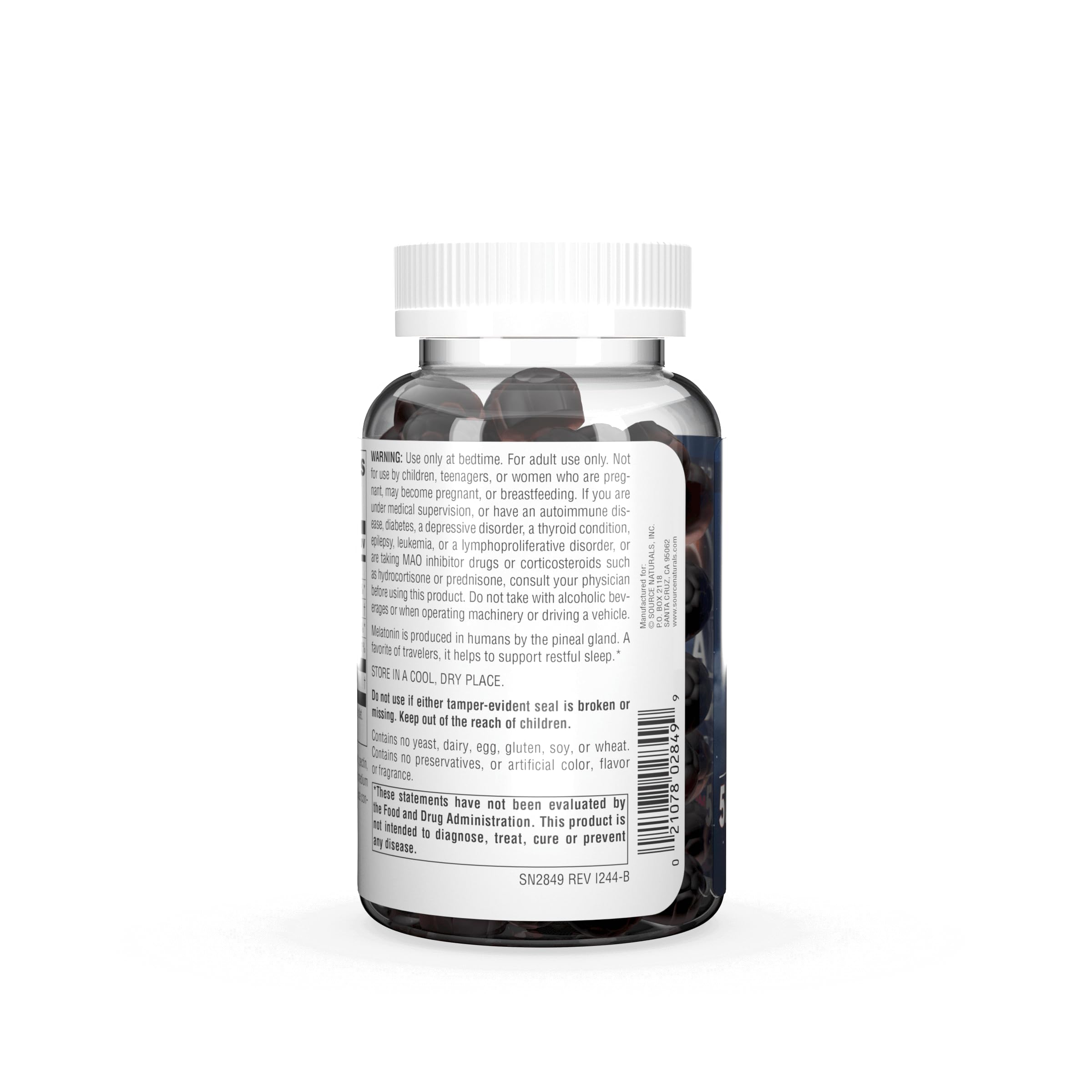 Source Naturals Sleep Science Melatonin gummies close-up of gummies