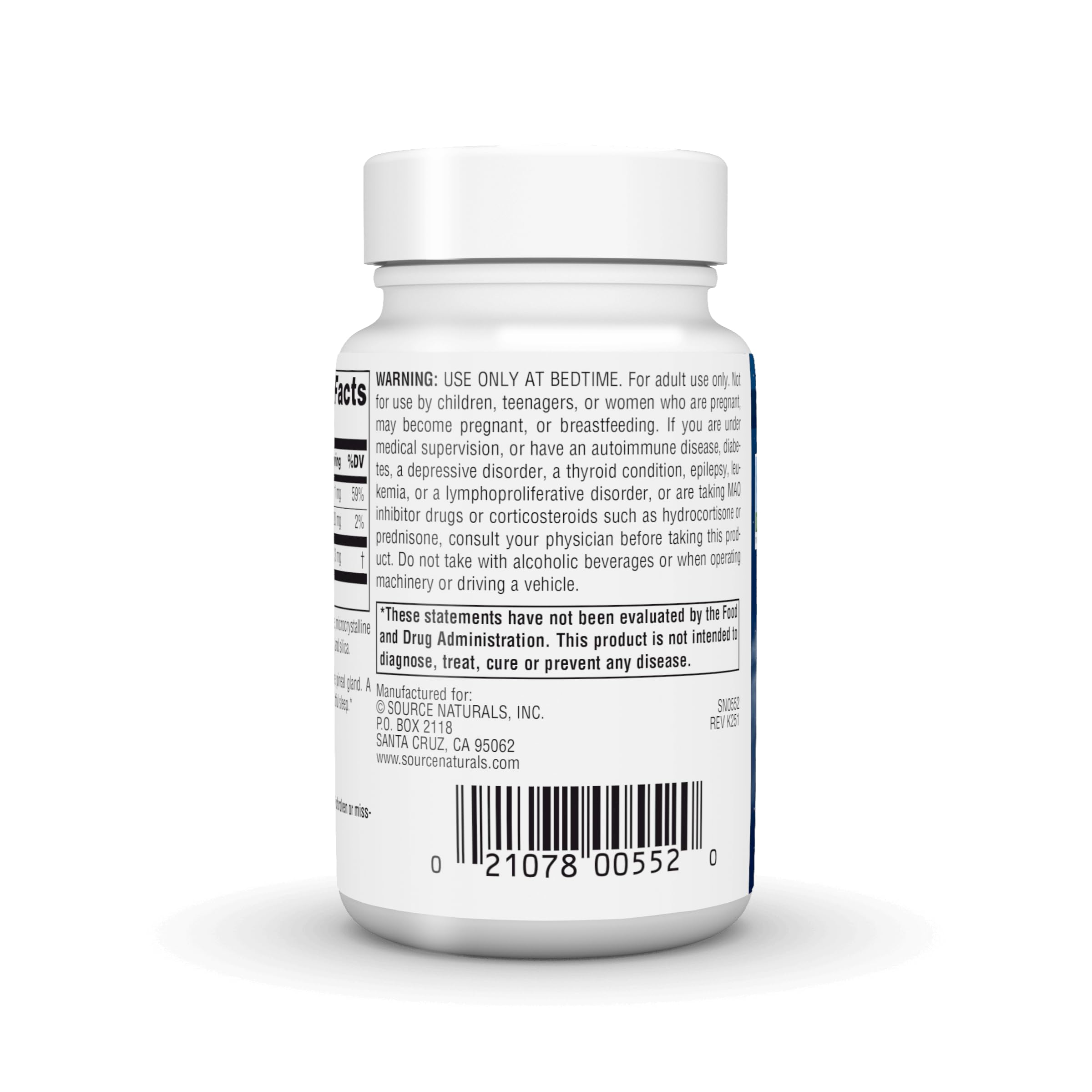 Source Naturals Sleep Science Melatonin ingredients list