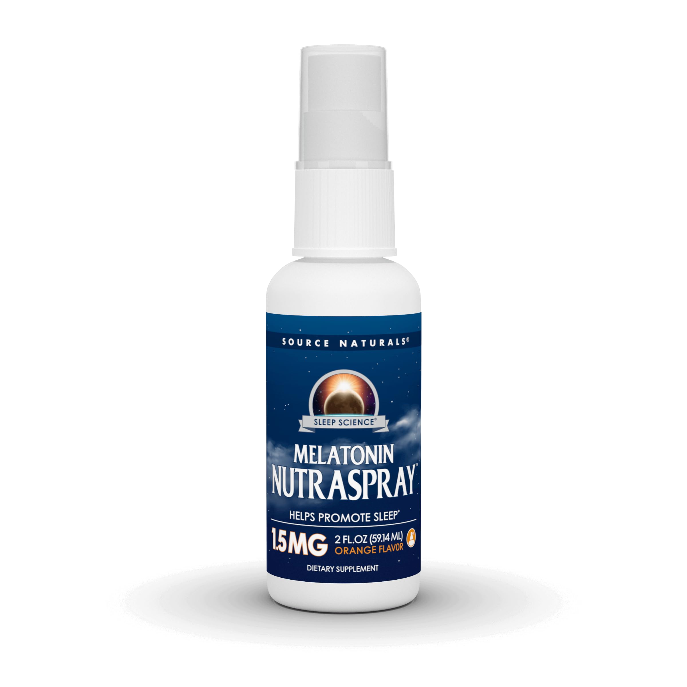 Source Naturals Sleep Science Melatonin NutraSpray front view with orange label