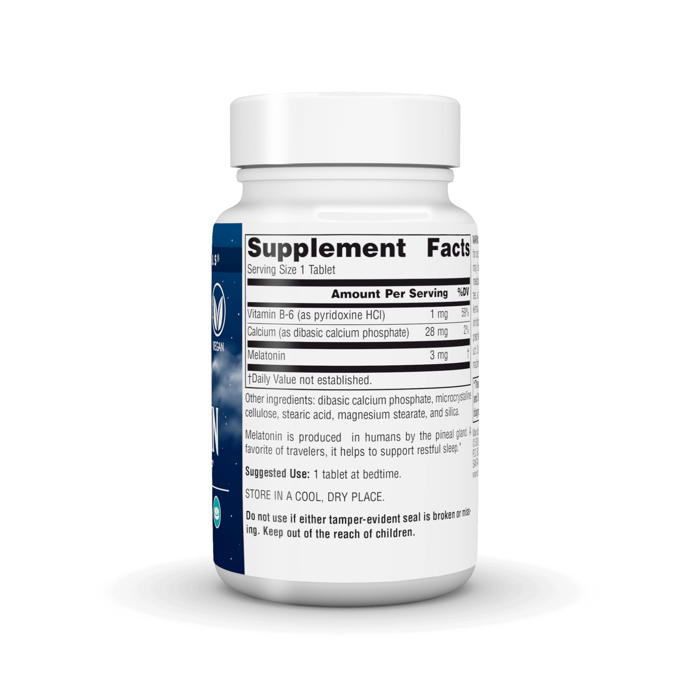 Source Naturals Sleep Science Melatonin tablets close-up