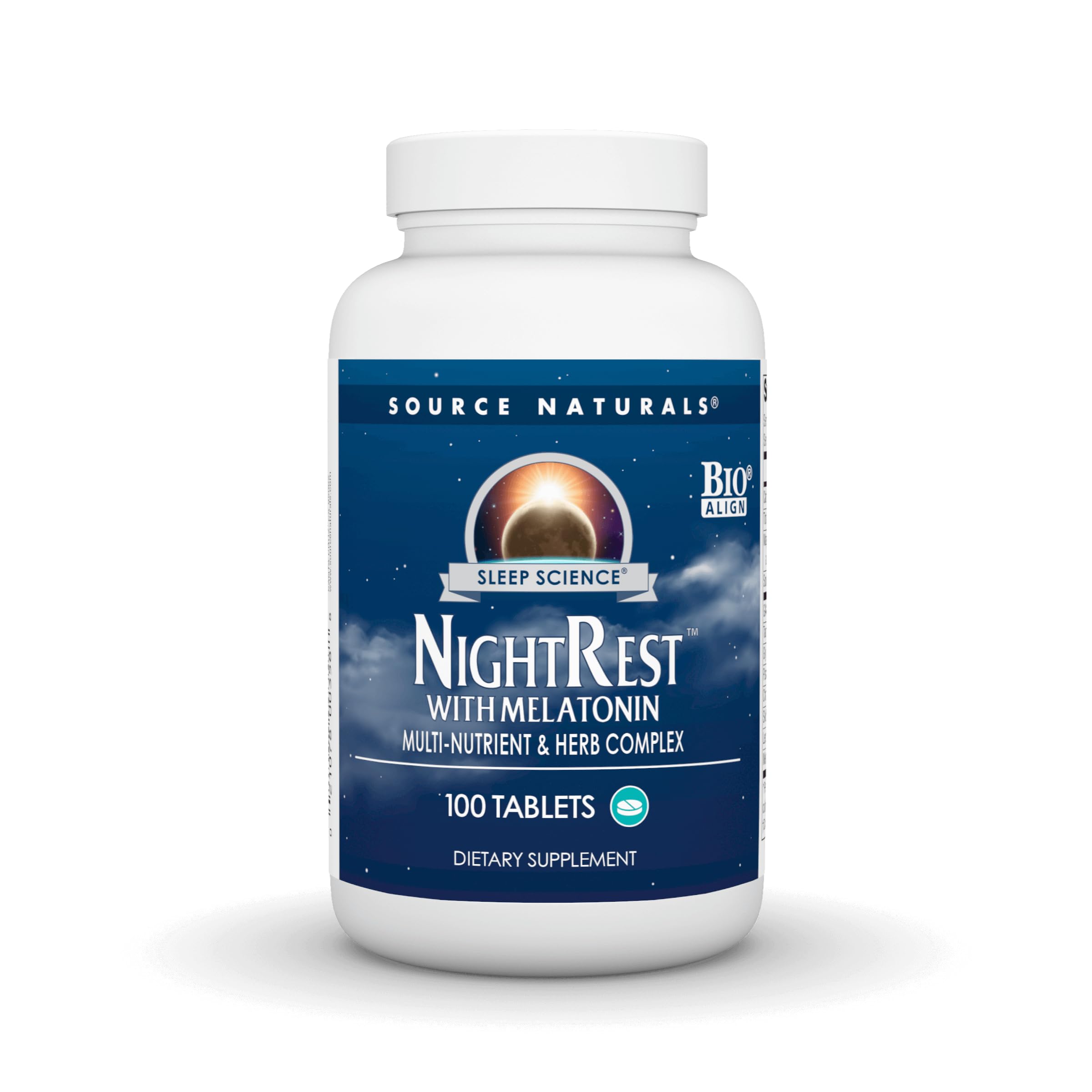 Source Naturals Sleep Science NightRest 100 Tablets front view