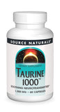 Source Naturals Taurine 1000 supplement front view with packaging