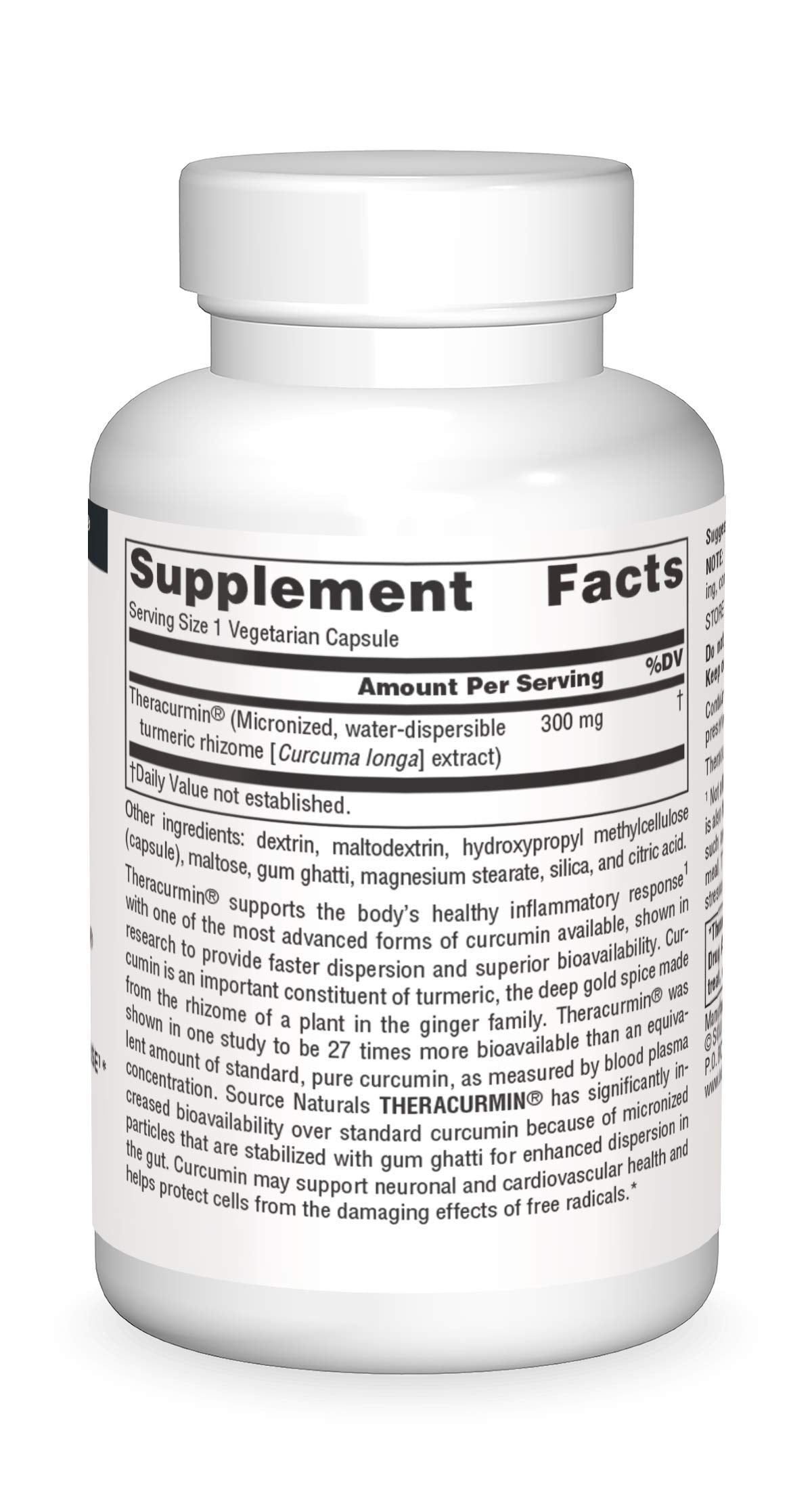Source Naturals Theracurmin Curcumin Supplement capsule close-up