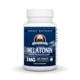 Source Naturals Time Released Melatonin 3 mg 240 Tablets front view
