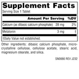 Source Naturals Time Released Melatonin 3 mg tablet side view