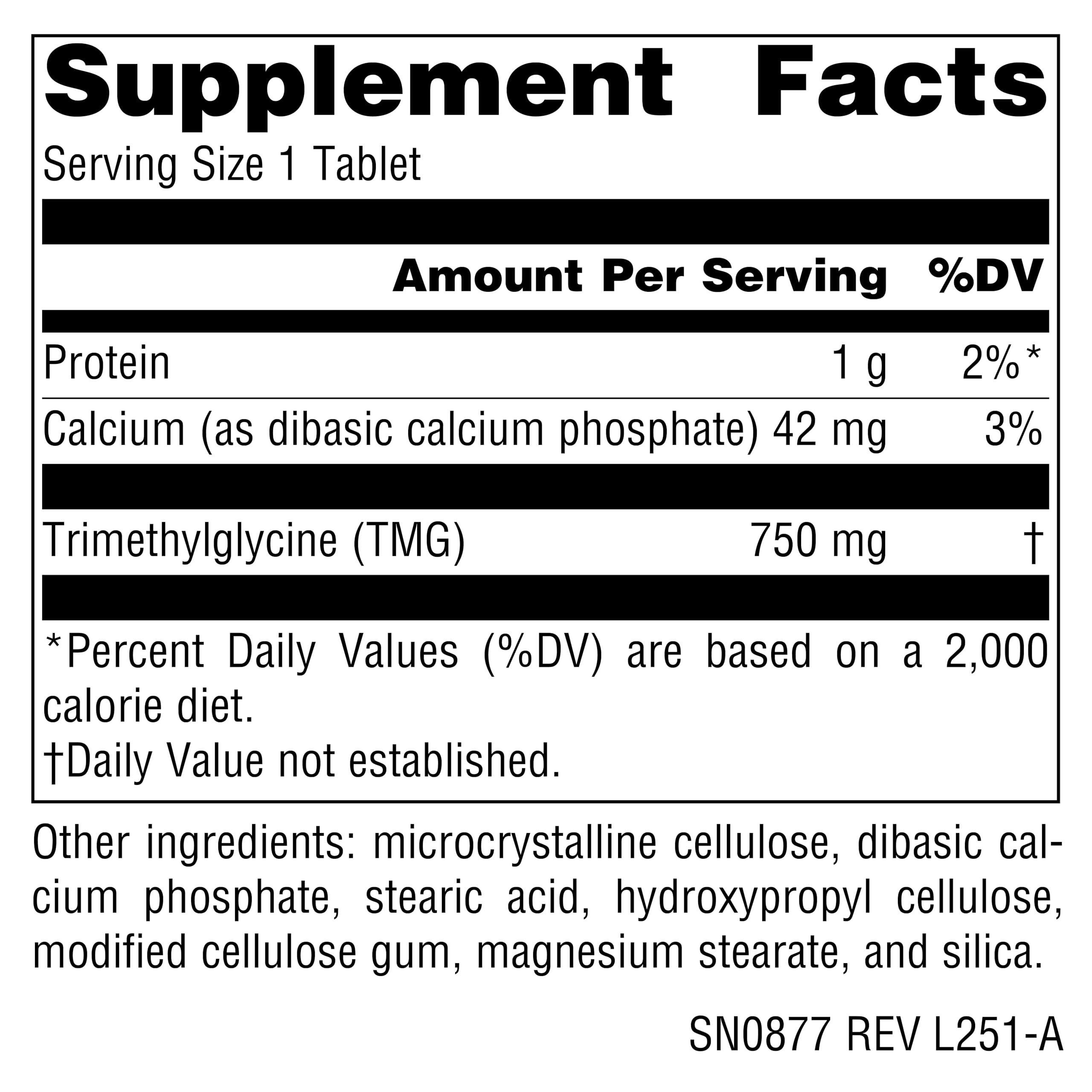 Source Naturals Trimethylglycine (TMG) 177g side view