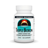 Source Naturals Triple Boron 50g front view with capsule bottle