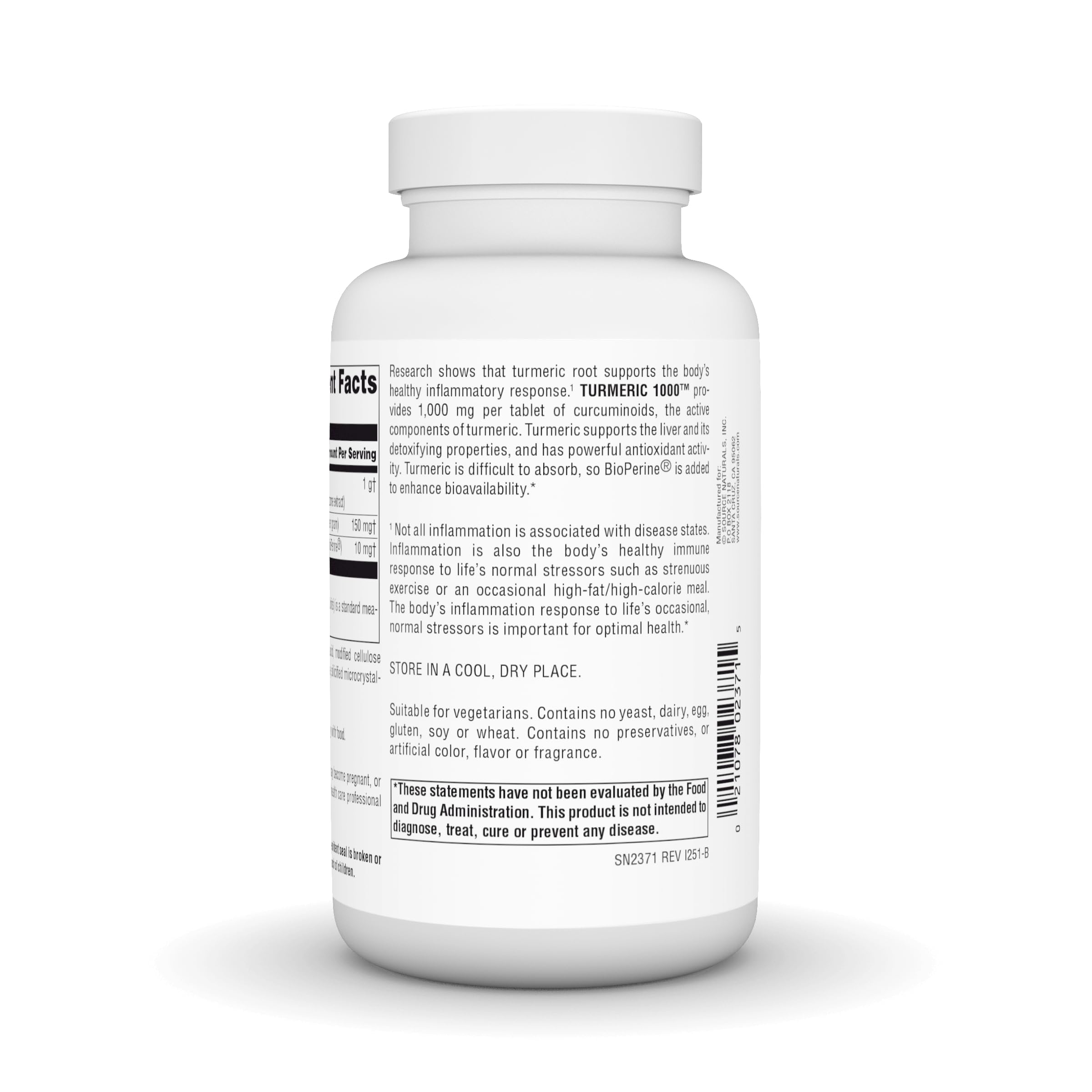 Source Naturals Turmeric Tablets 1052mg tablet close-up