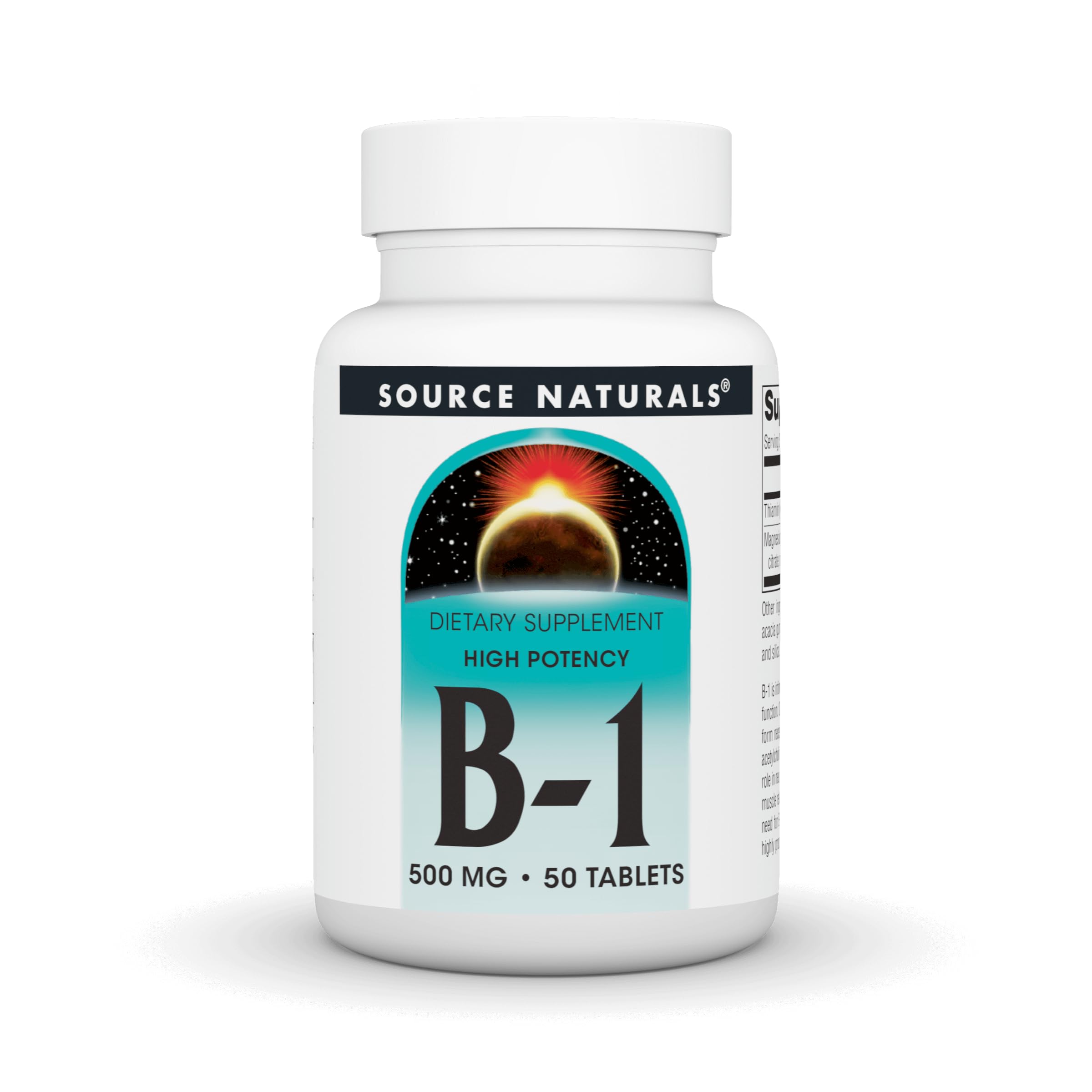Source Naturals Vitamin B-1 Thiamine Supplement front view