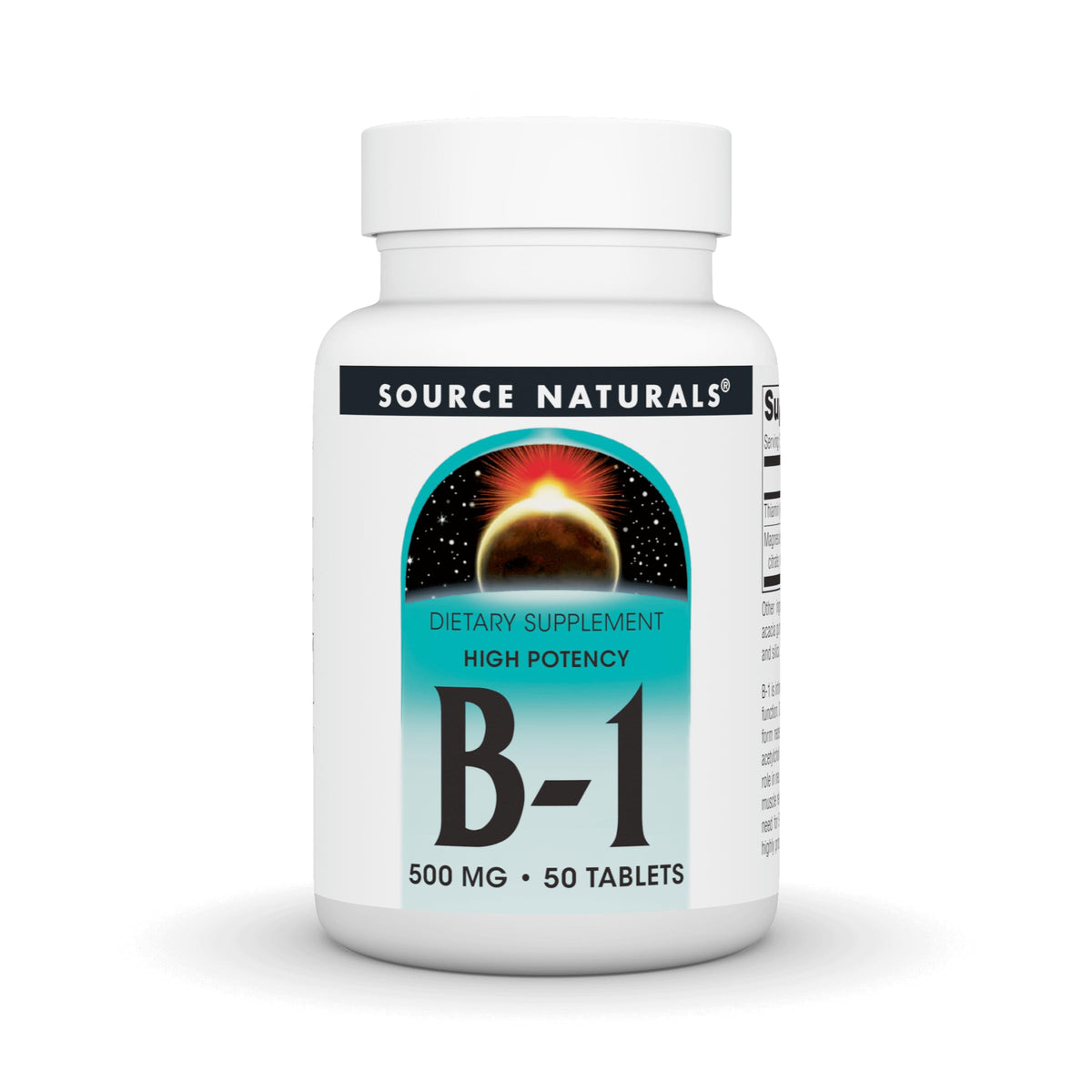 Source Naturals Vitamin B-1 Thiamine Supplement front view