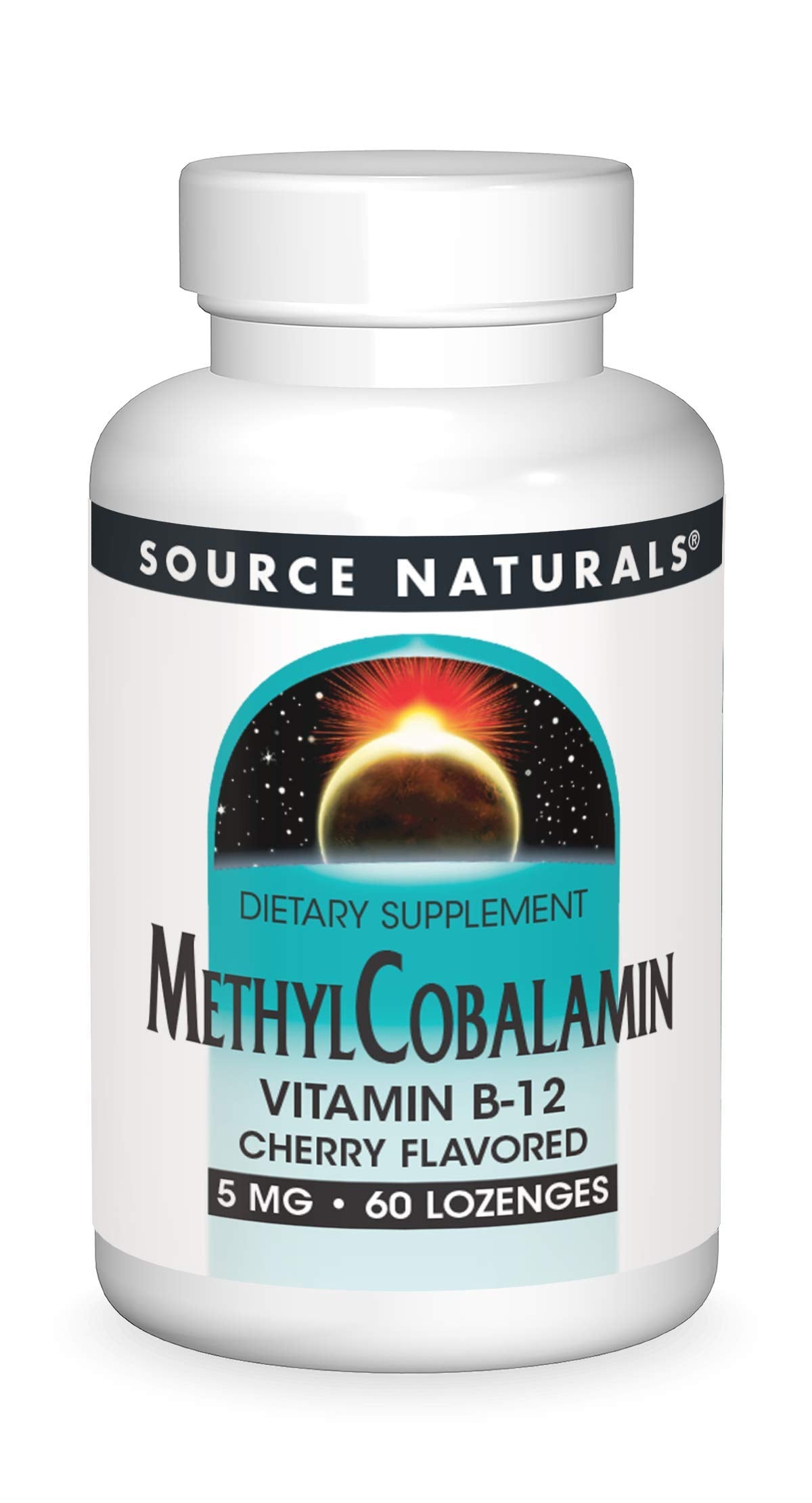 Source Naturals Vitamin B-12 Methylcobalamin 32g Lozenge front view