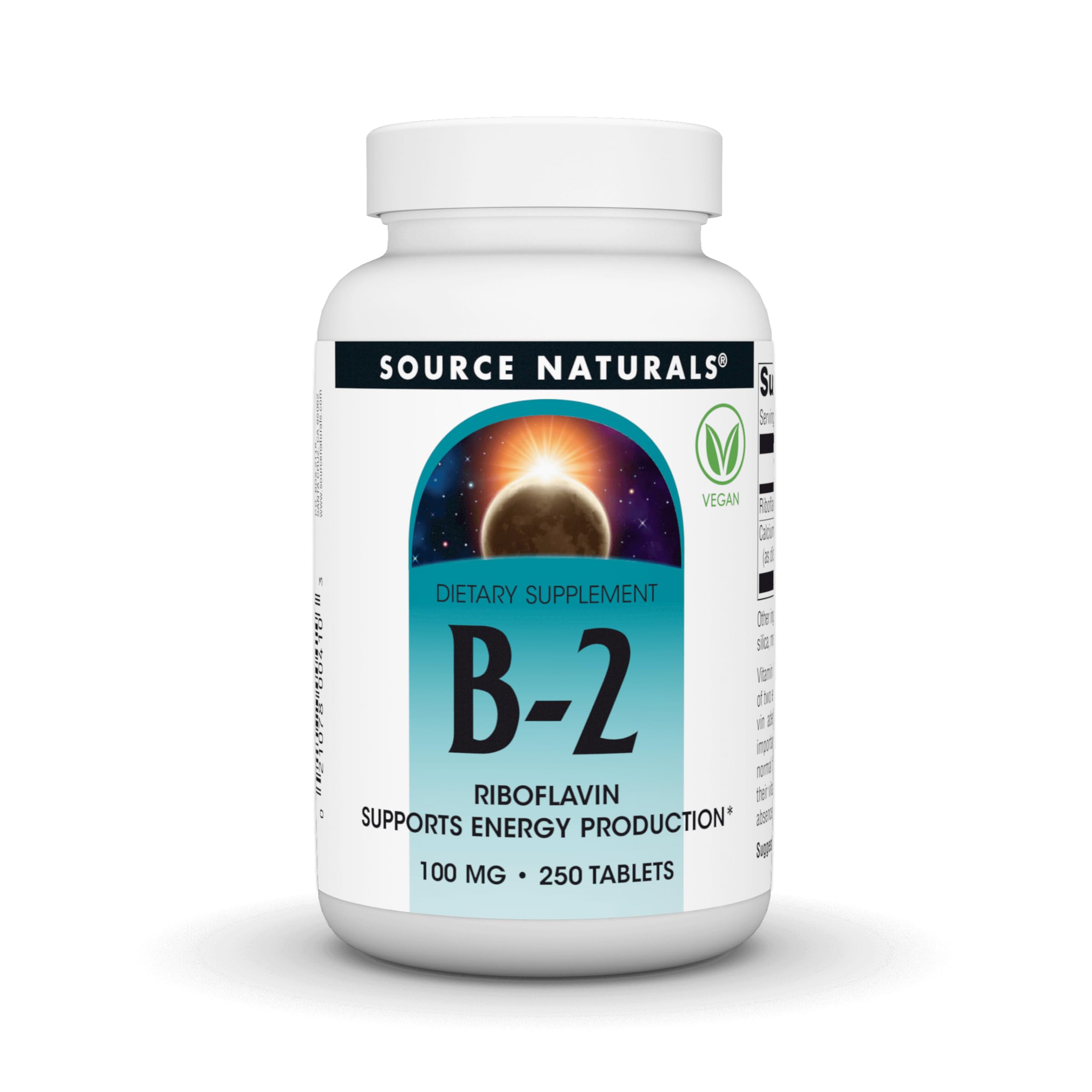 Source Naturals Vitamin B-2 Riboflavin Supplement front view