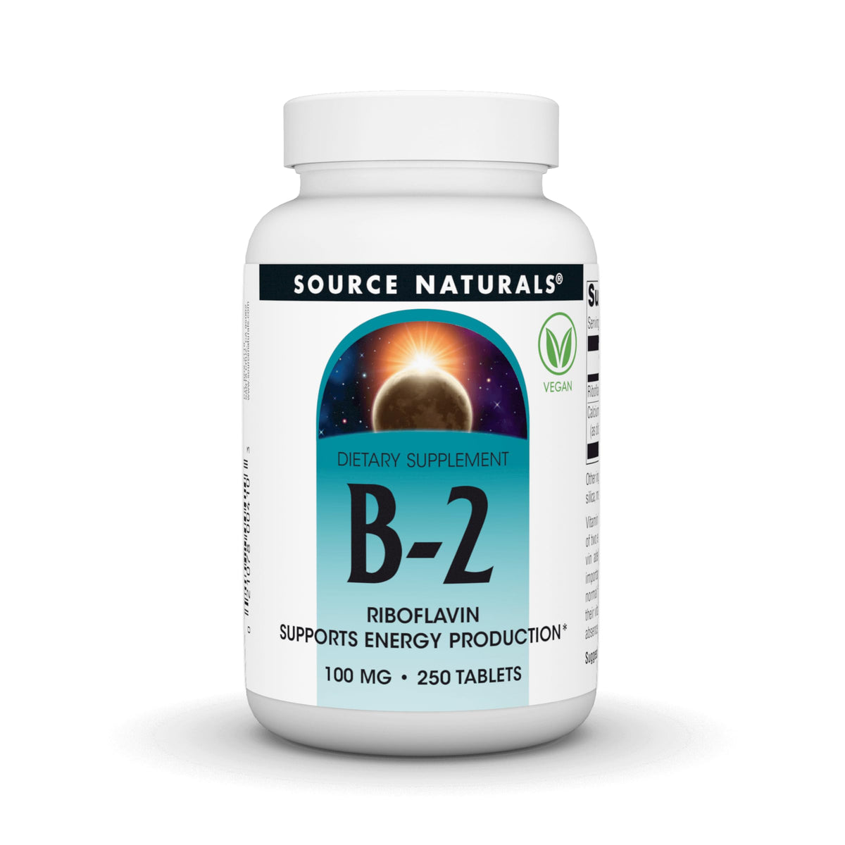Source Naturals Vitamin B-2 Riboflavin Supplement front view