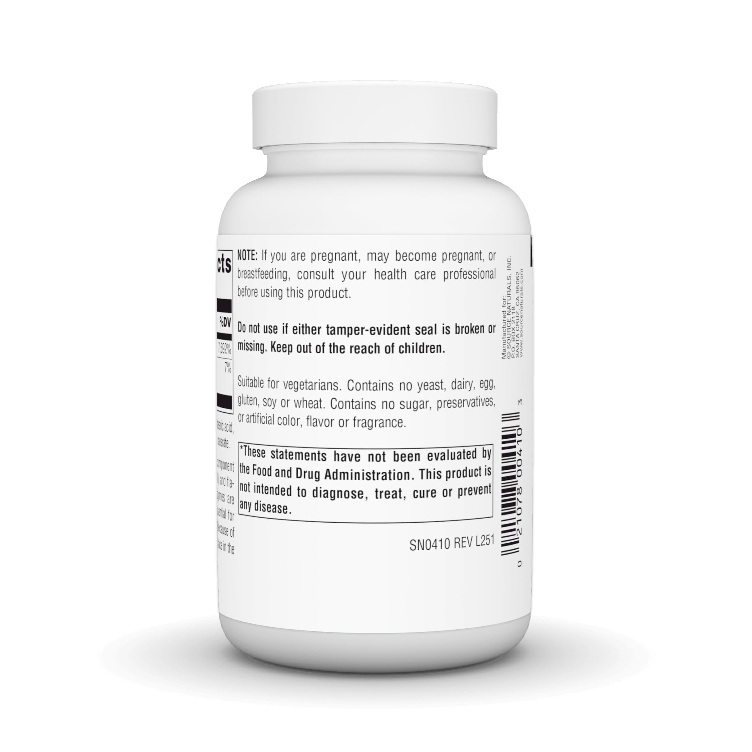 Source Naturals Vitamin B-2 Riboflavin Supplement packaging
