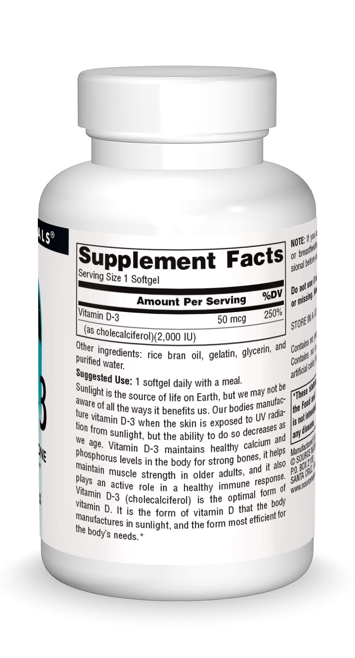 Source Naturals Vitamin D-3 Softgels close-up of softgel