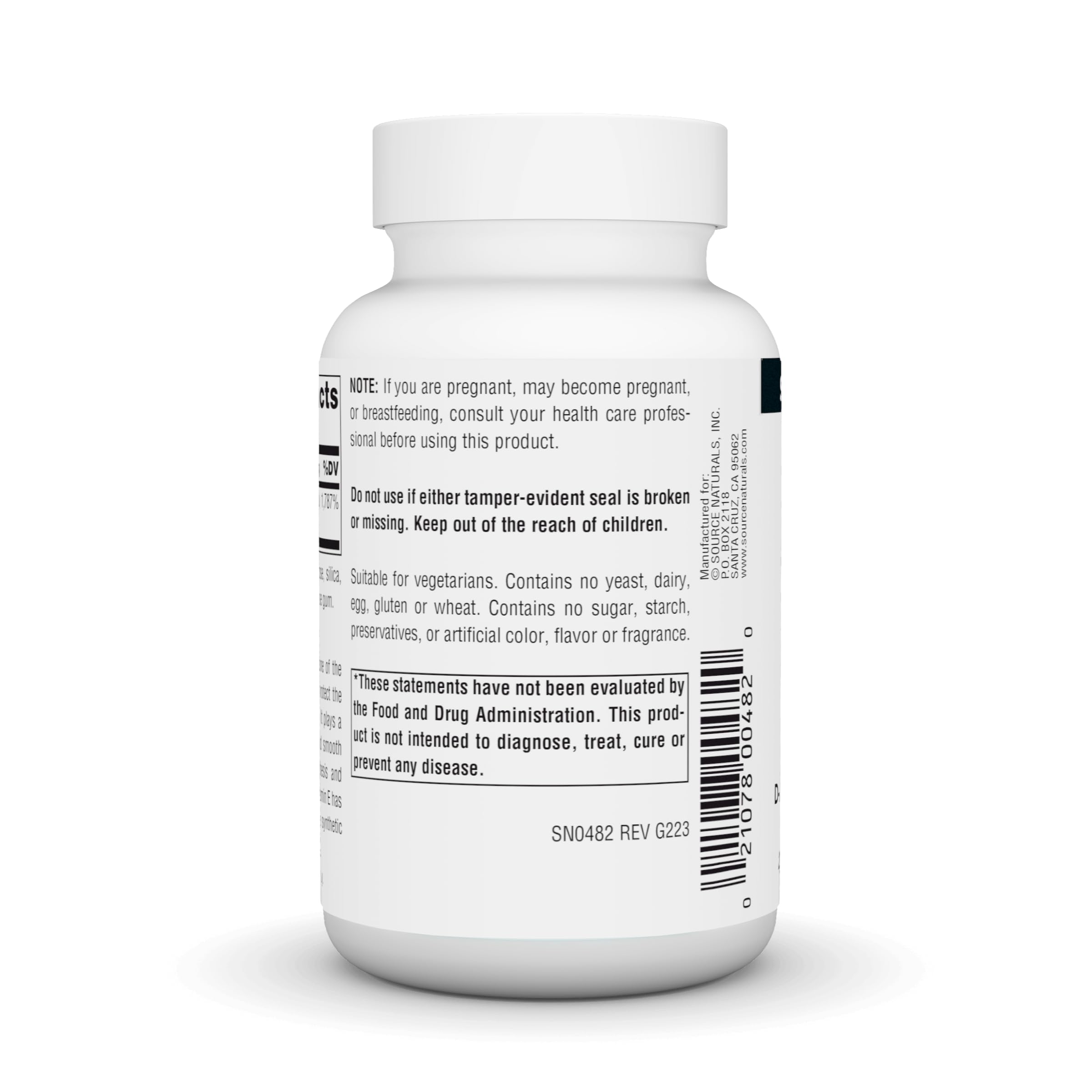 Source Naturals Vitamin E 400 IU supplement bottle with tablets