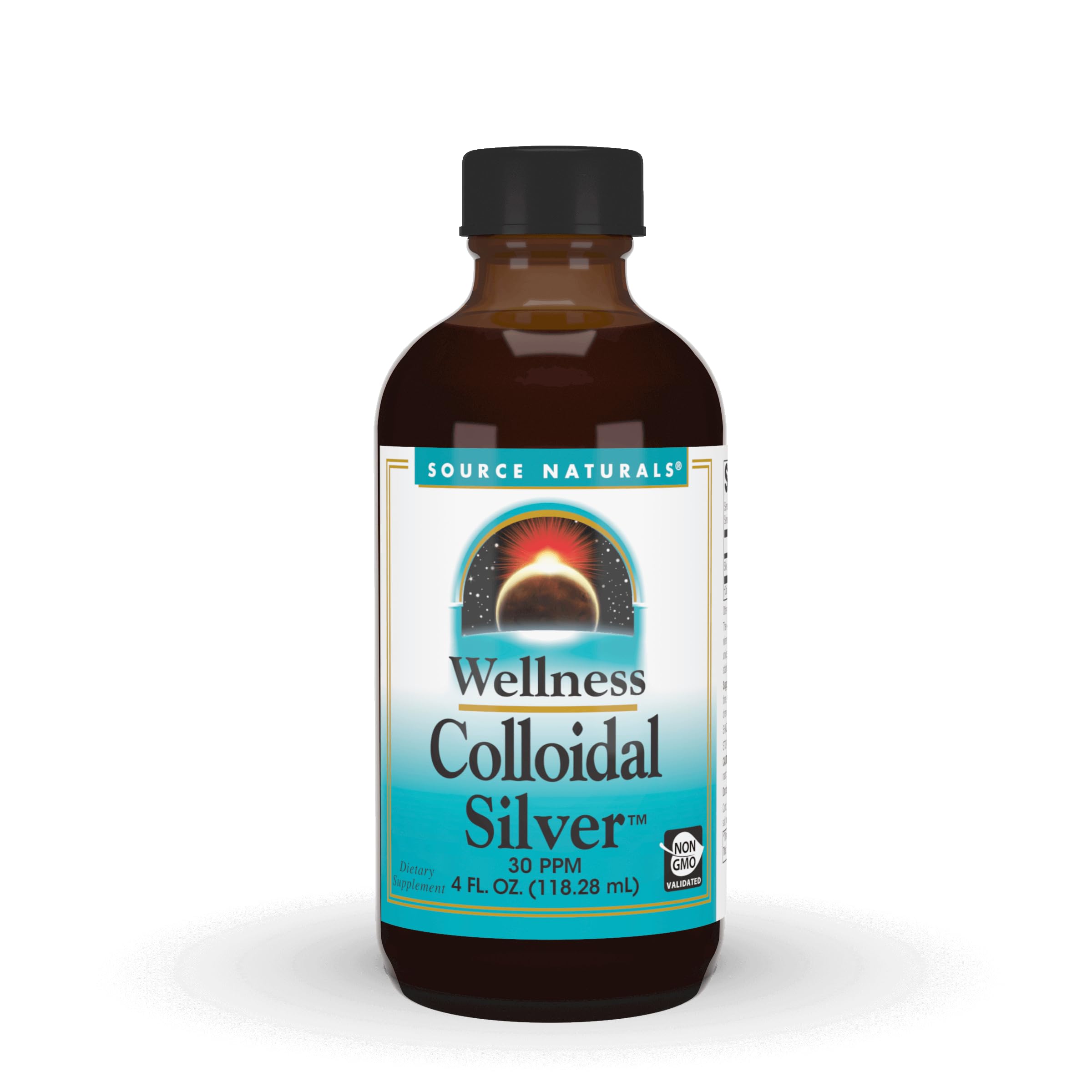 Source Naturals Wellness Colloidal Silver 30 ppm liquid bottle front view