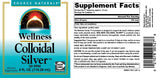 Source Naturals Wellness Colloidal Silver 30 ppm liquid bottle with measuring cap