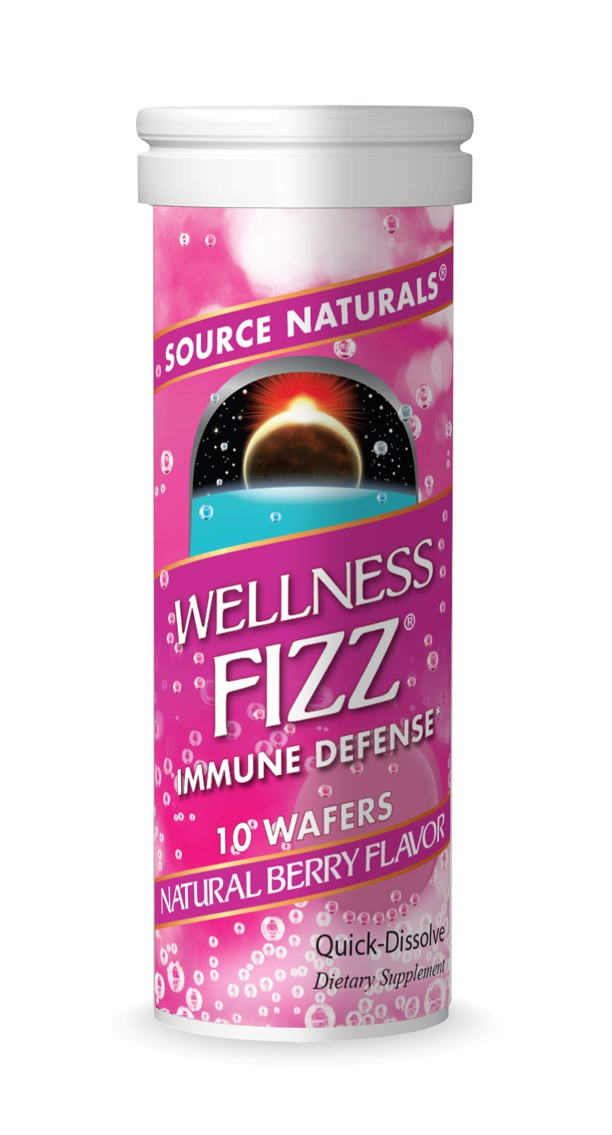 Source Naturals Wellness Fizz 59g front view with packaging