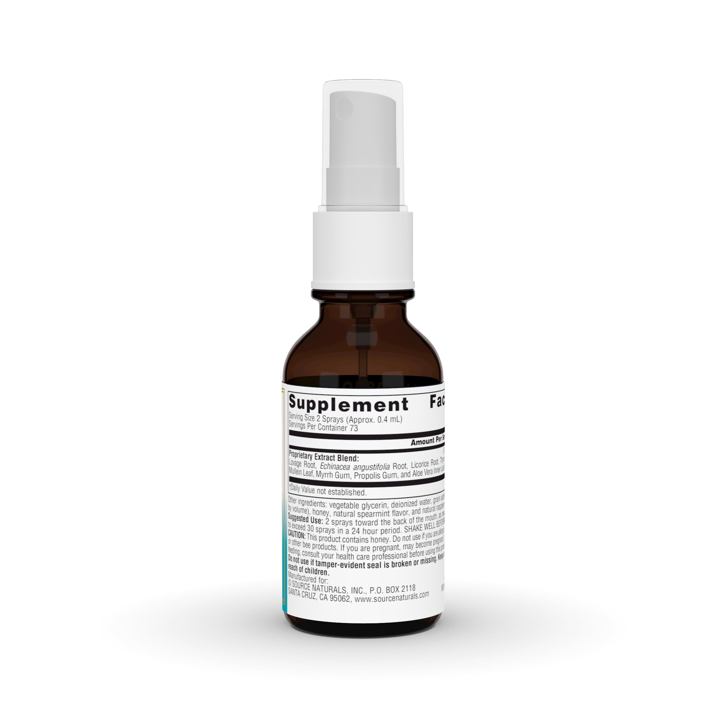 Source Naturals Wellness Herbal Throat Spray back view