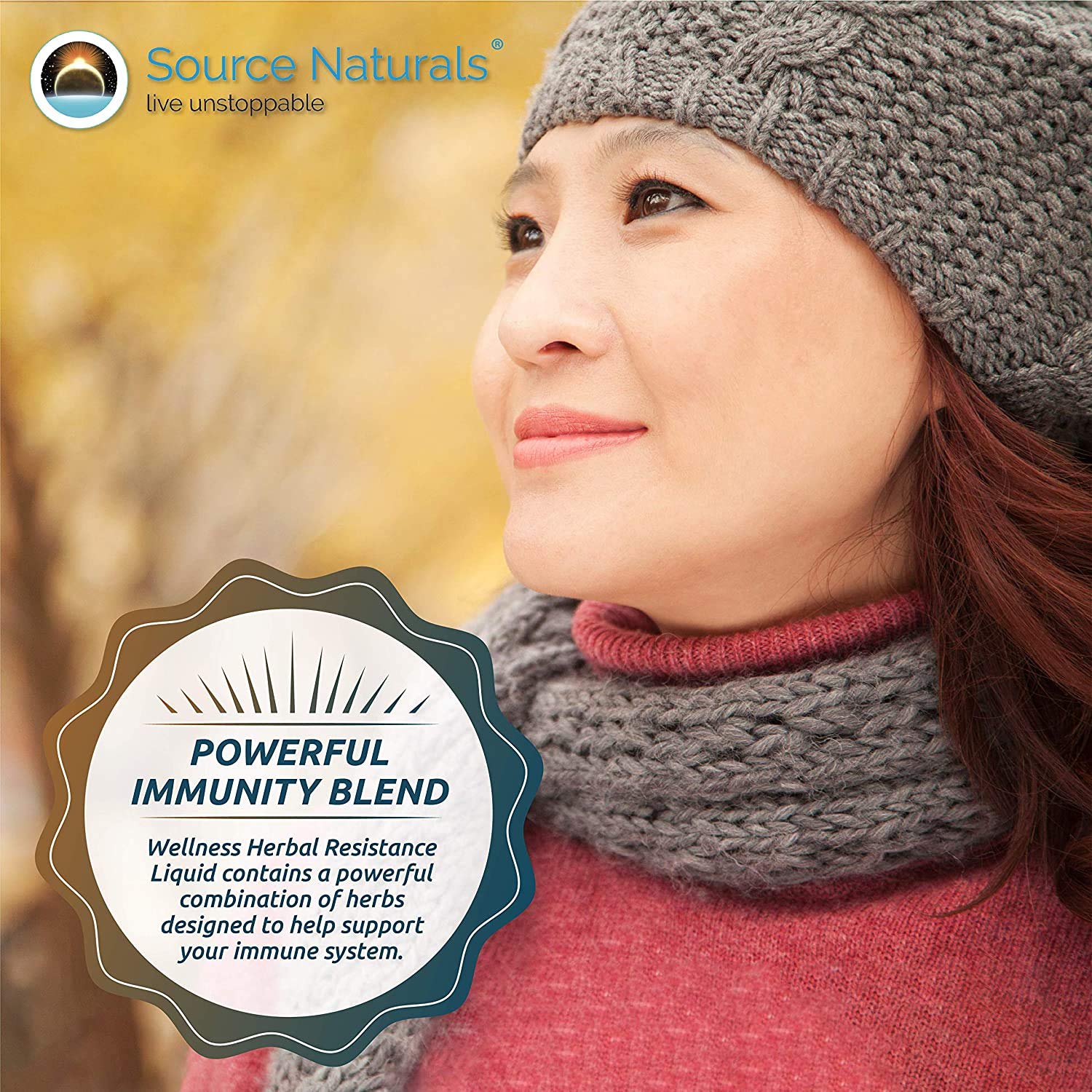 Source Naturals Wellness Herbal Throat Spray on a table