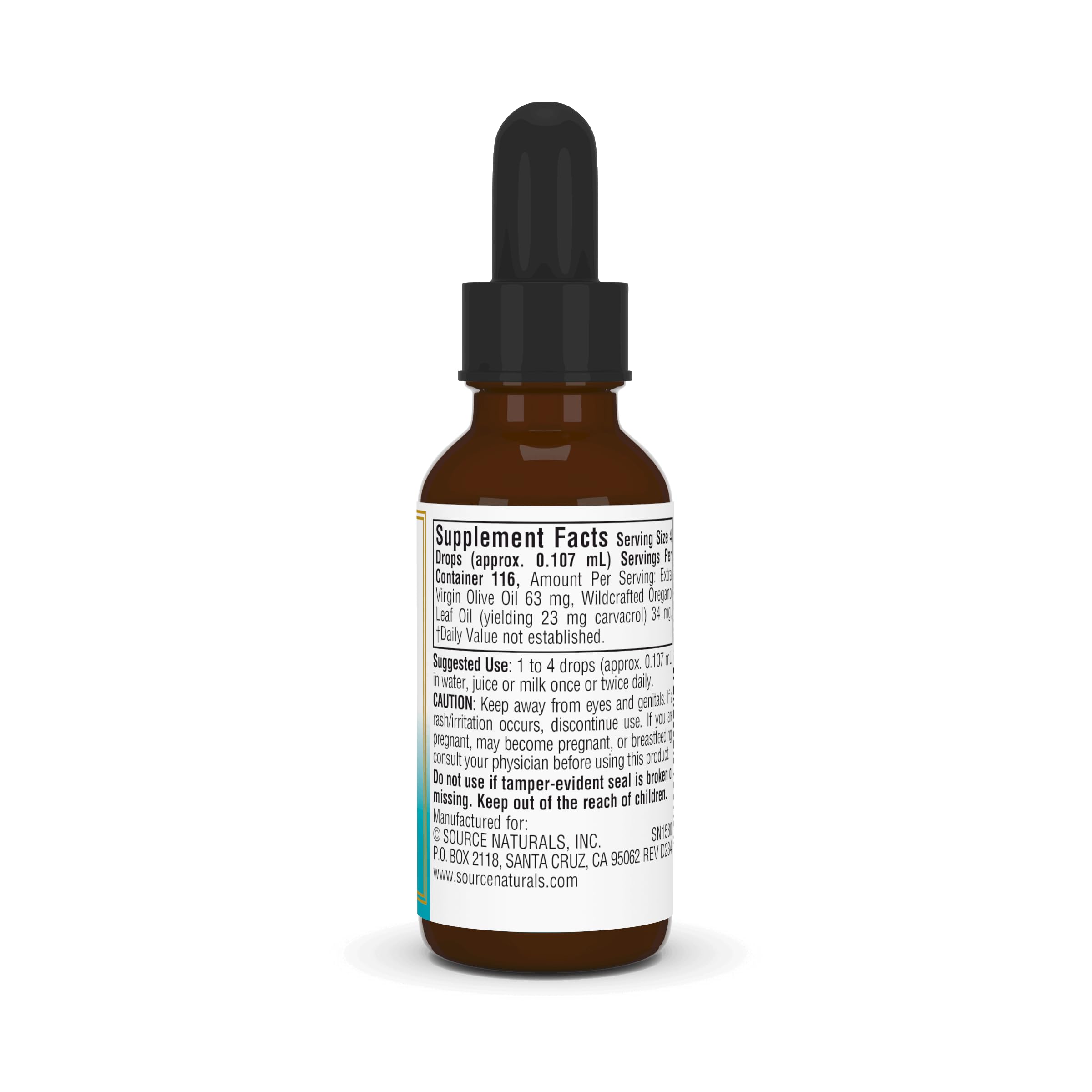 Source Naturals Wellness Oil of Oregano 11g bottle with cap