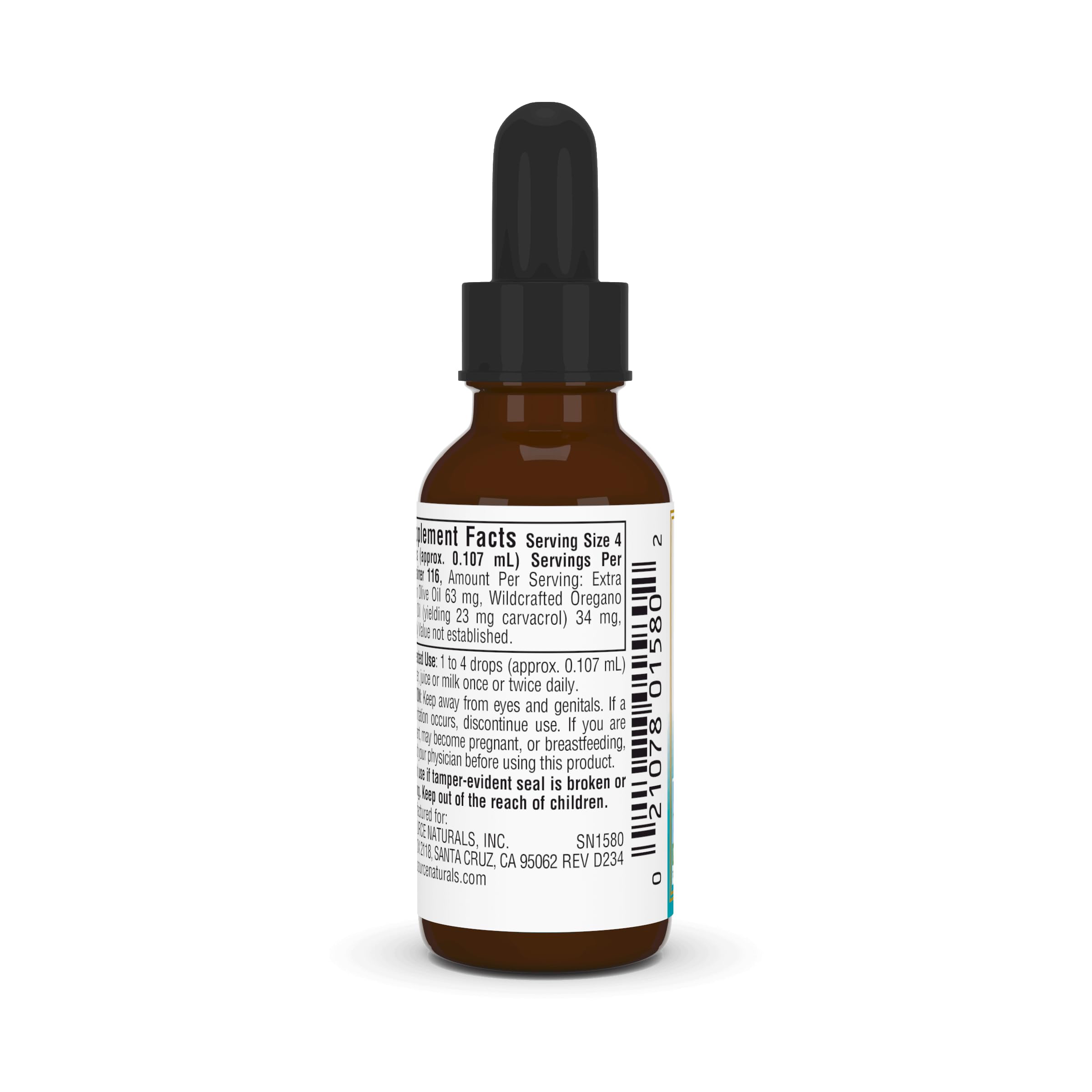 Source Naturals Wellness Oil of Oregano 11g side view