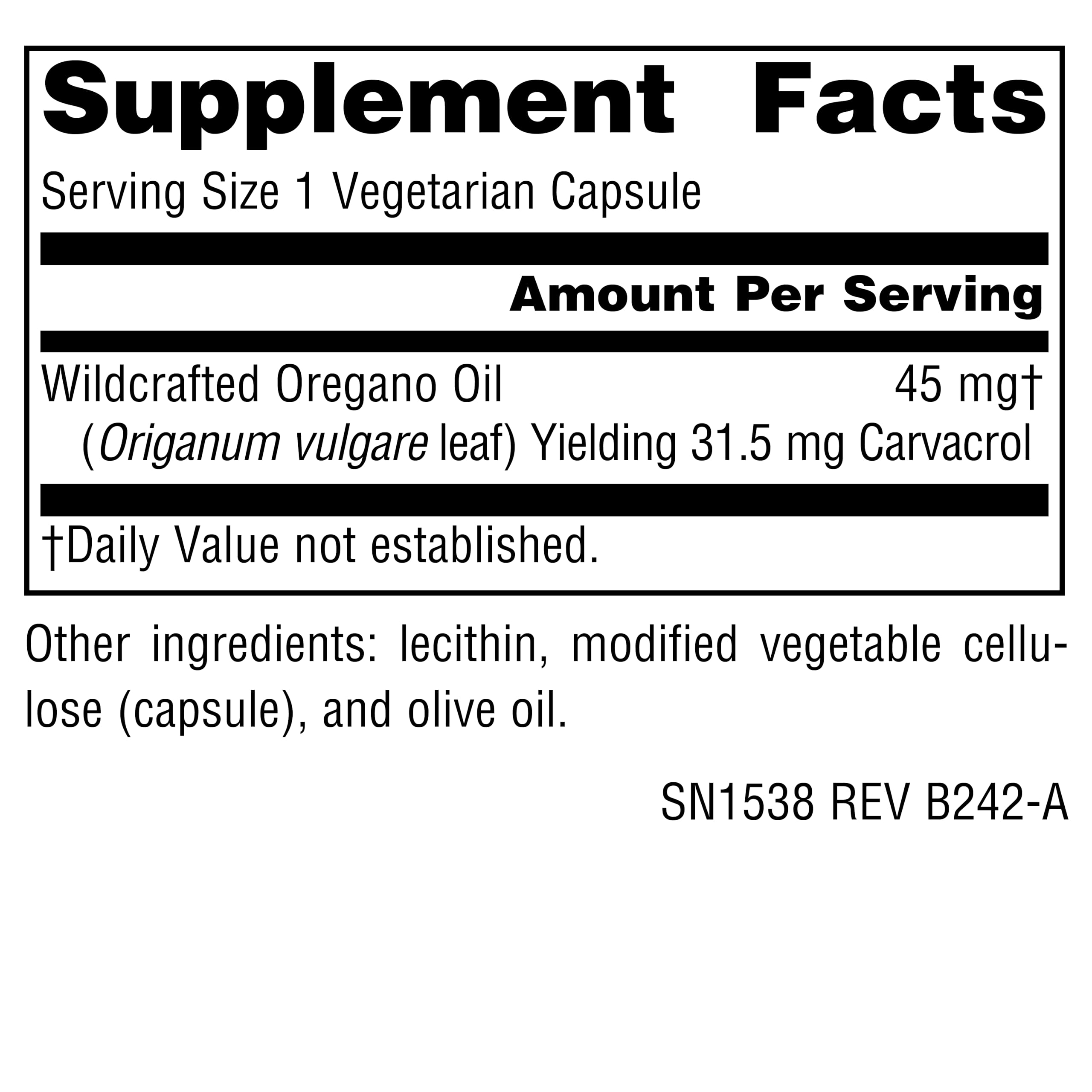 Source Naturals Wellness Oil of Oregano capsule bottle with a measuring spoon
