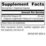 Source Naturals Wellness Oil of Oregano capsule bottle with a measuring spoon