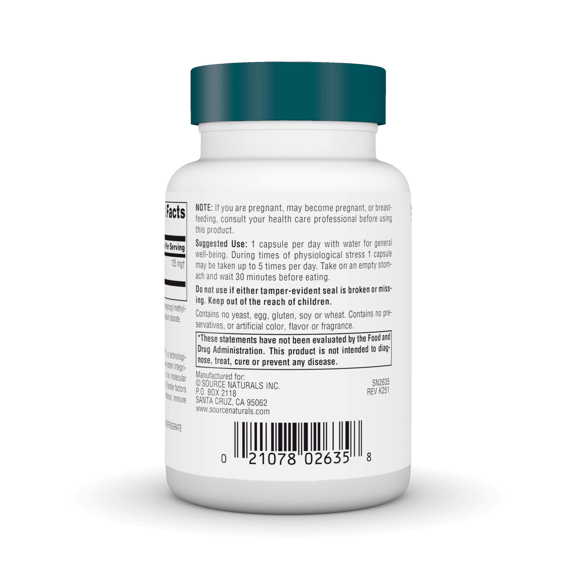 Source Naturals Wellness Transfer Factor 50g packaging
