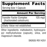 Source Naturals Wellness Transfer Factor 50g side view