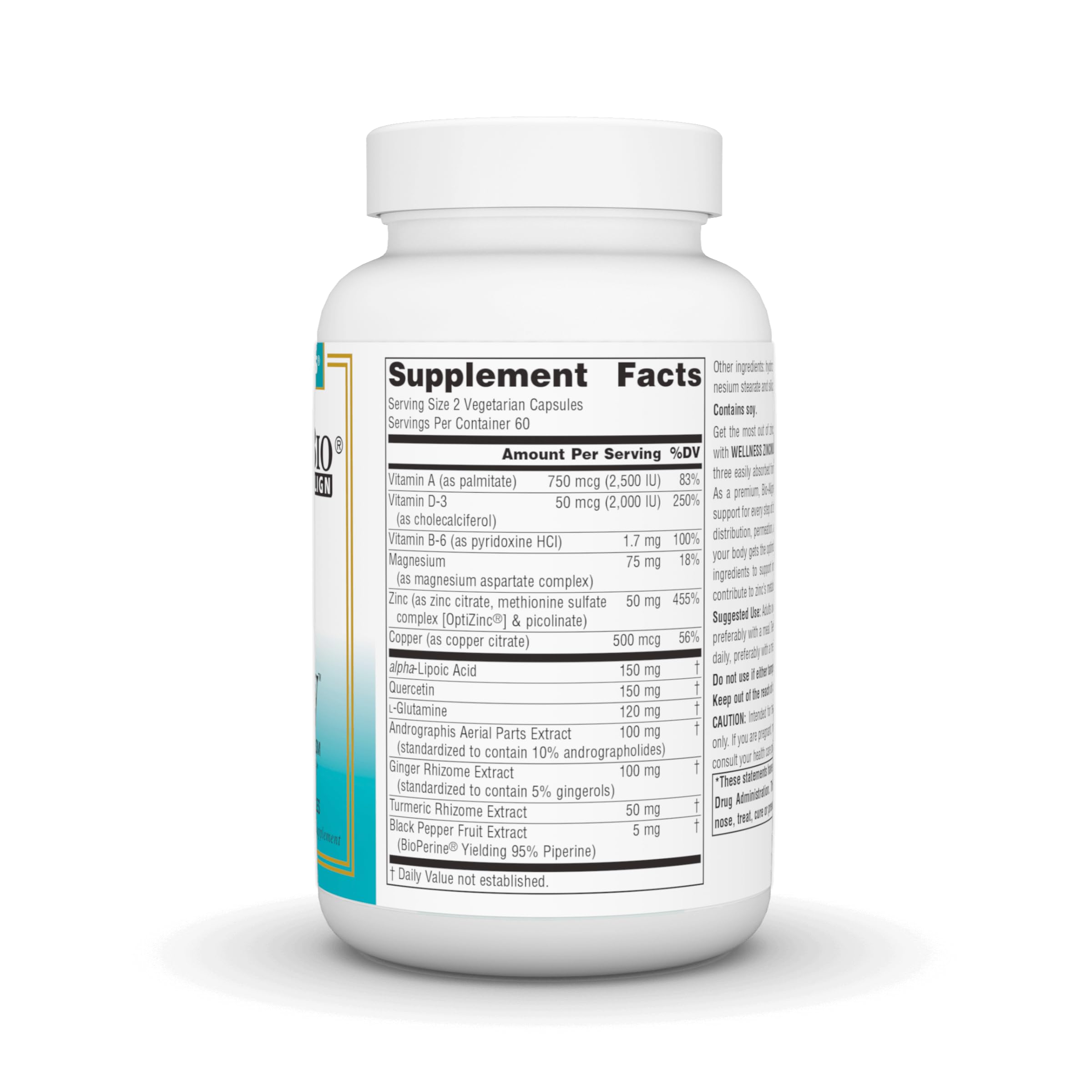 Source Naturals ZincMunity bottle with label showing ingredients