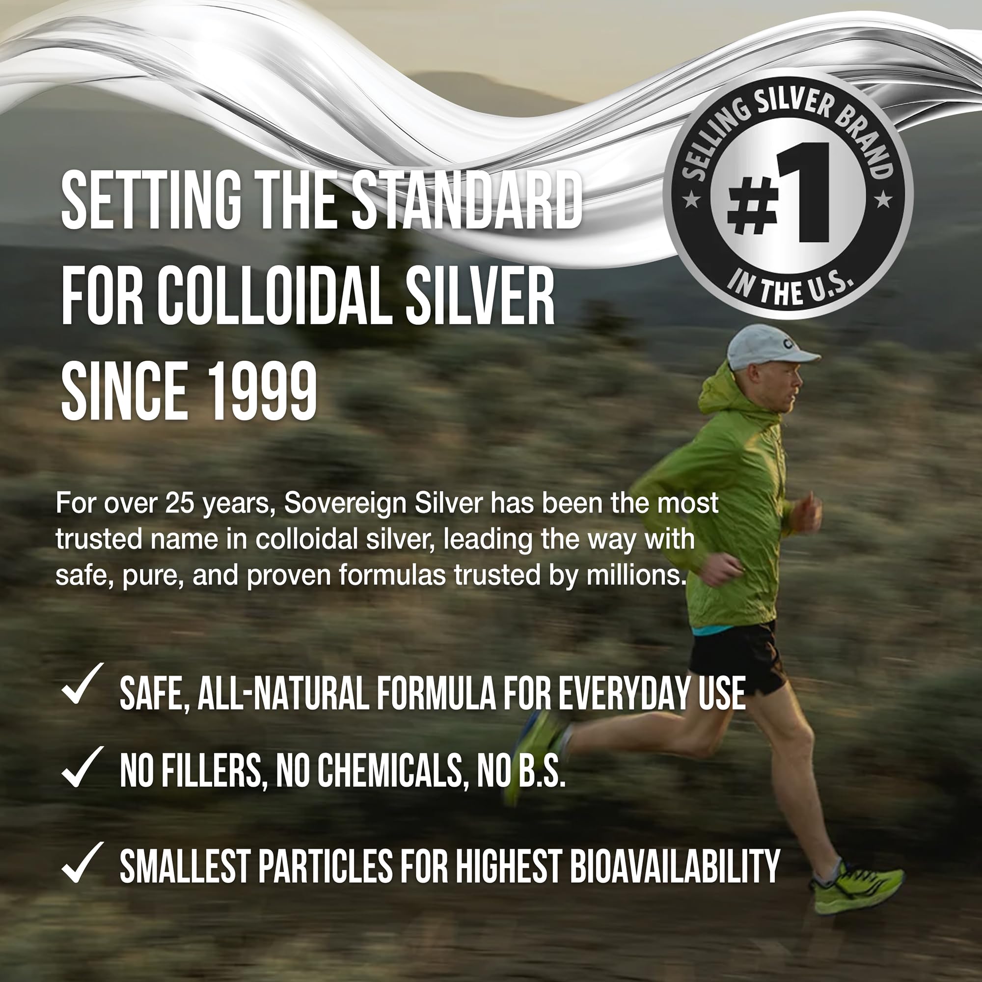 Sovereign Silver Colloidal Silver 10 PPM 454g in a lifestyle setting