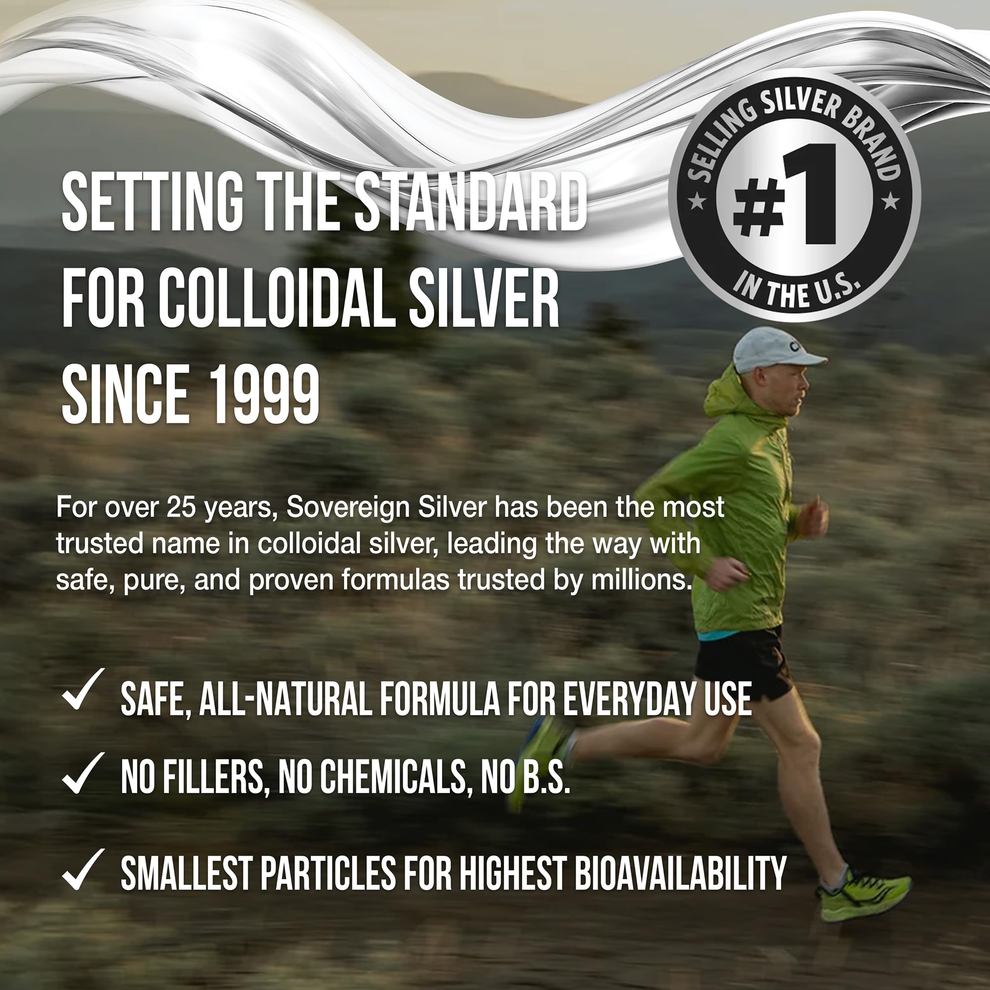 Sovereign Silver Colloidal Silver 10 PPM with measuring spoon